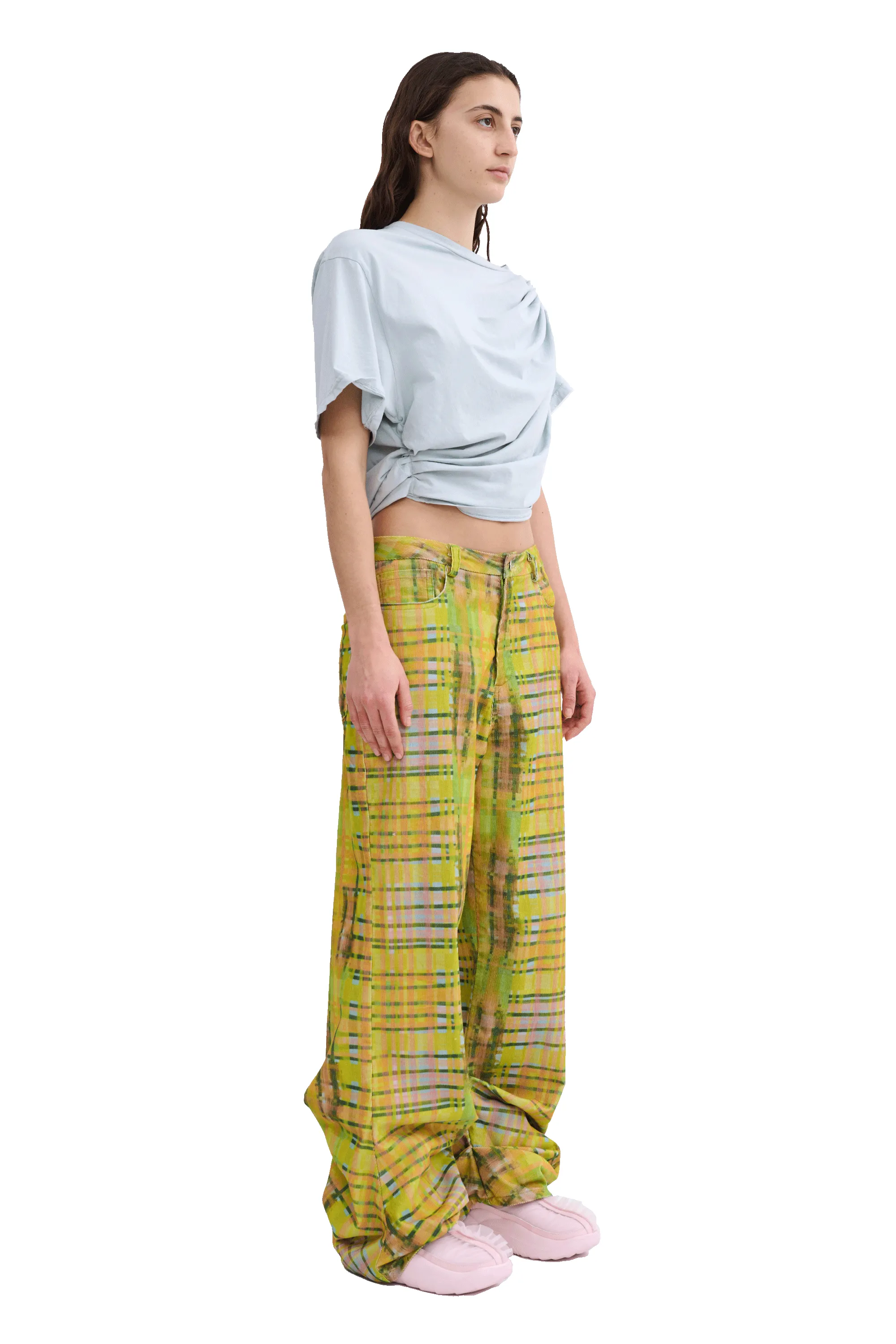 DUSTY BLUE EVA DRAPED TEE sold by Collina Strada product image thumbnail 4