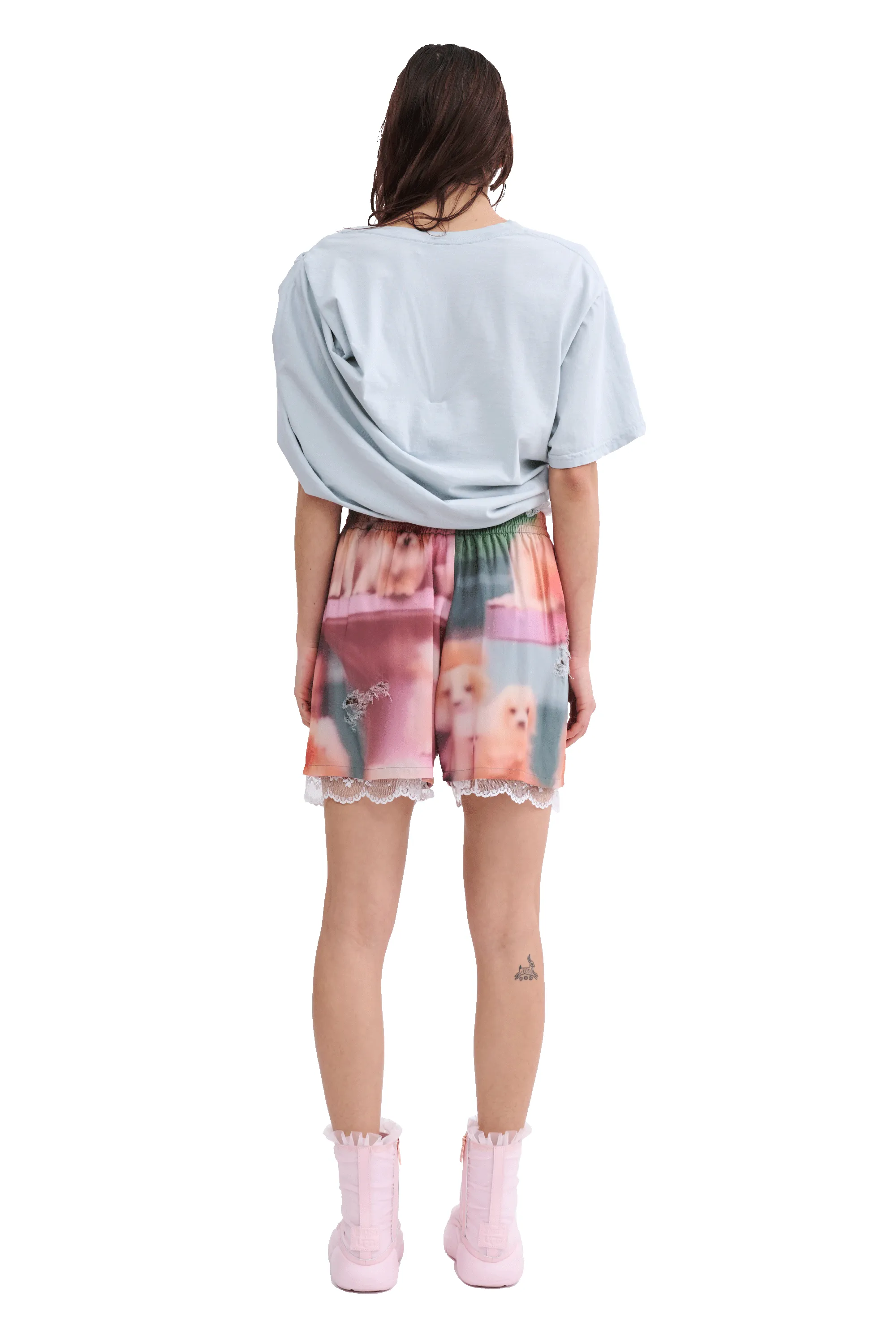 DUSTY BLUE EVA DRAPED TEE sold by Collina Strada product image thumbnail 3