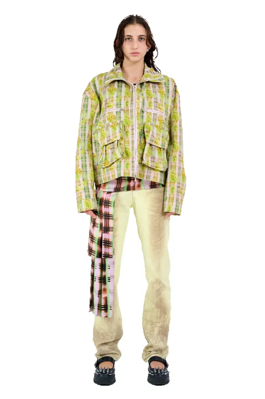 YELLOW BOXER PLAID NASH JACKET made by Collina Strada