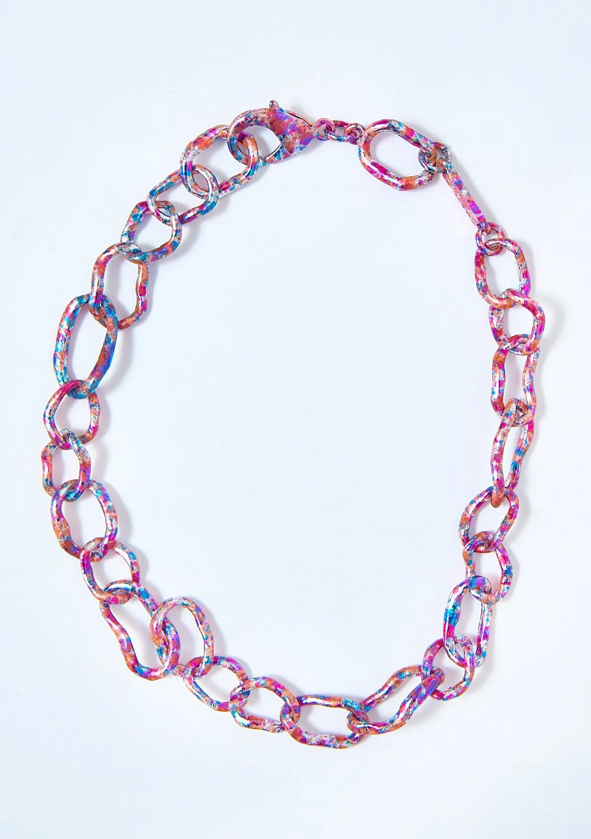 RAINBOW POLKA PARTY CRUSHED CHAIN NECKLACE sold by Collina Strada