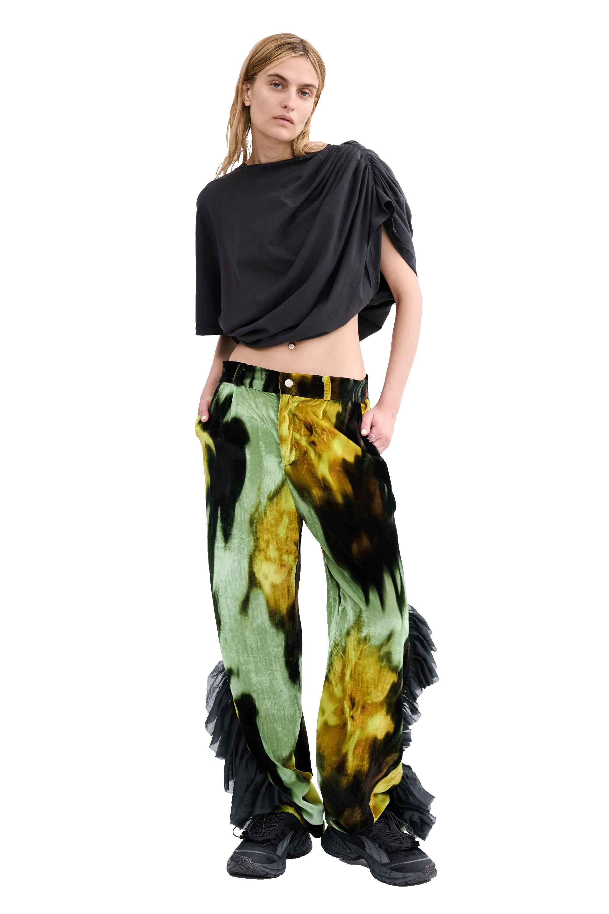 MELTING BLOOM DANTE RUFFLE TROUSER sold by Collina Strada product image thumbnail 2