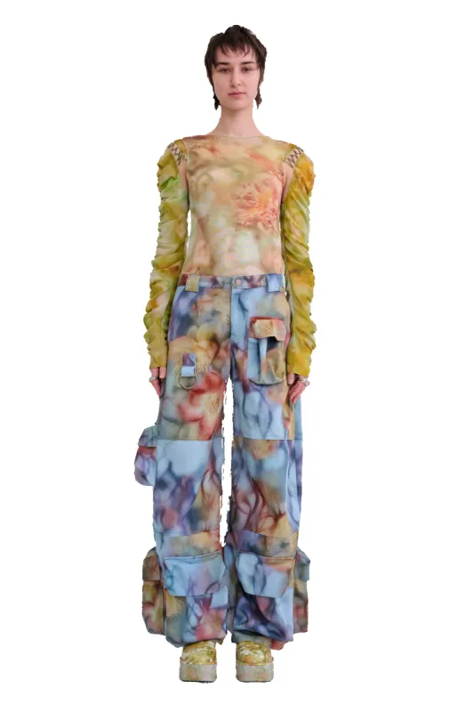 BARBED FLORAL GARDEN CARGO PANT sold by Collina Strada