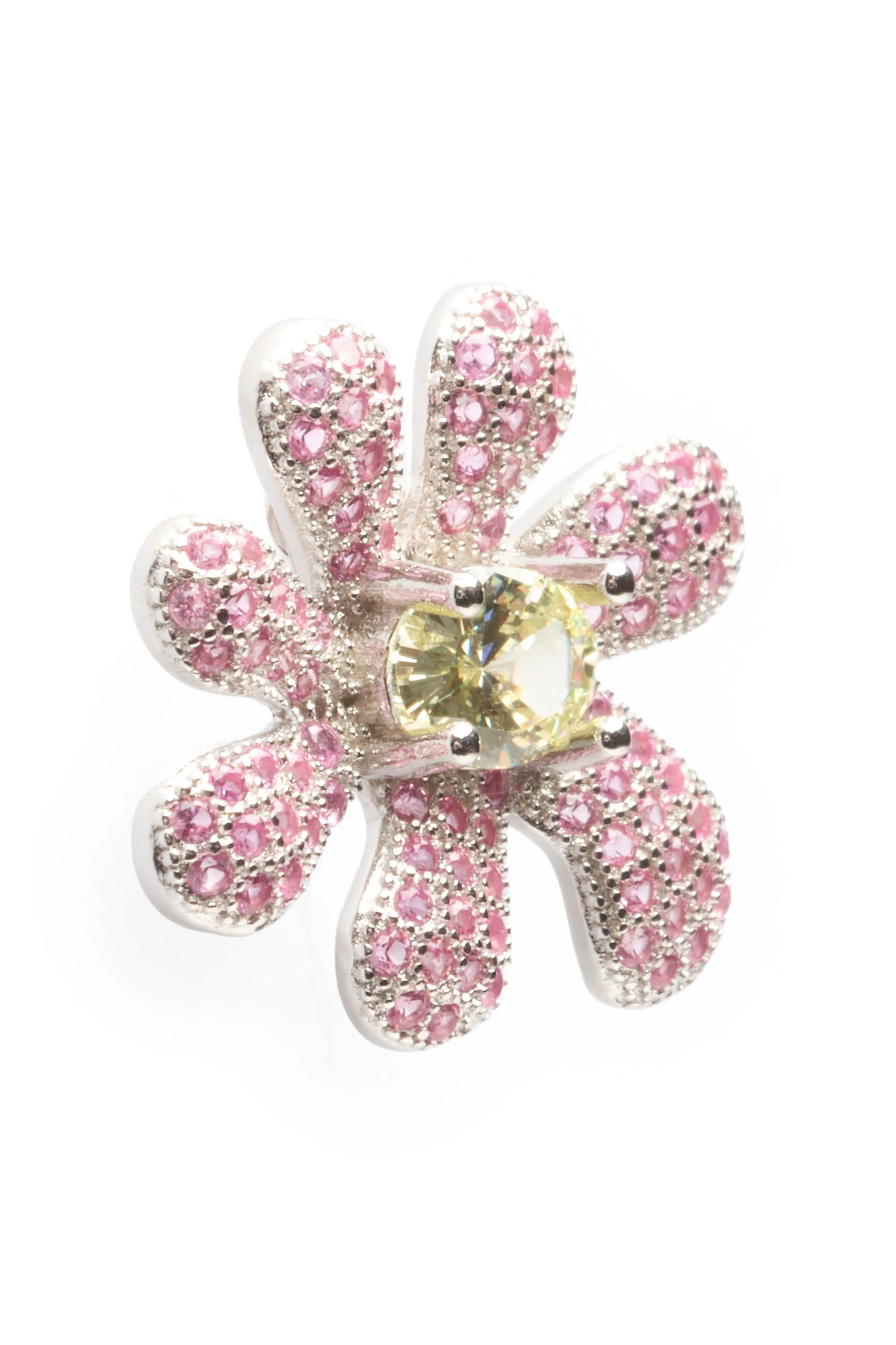 HOT PINK CANARY SQUASHED BLOSSOM EARRING sold by Collina Strada product image thumbnail 3