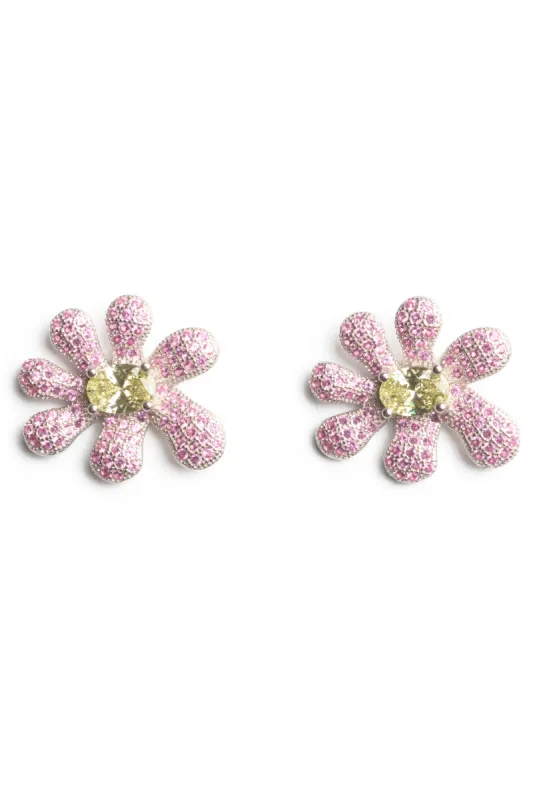 HOT PINK CANARY SQUASHED BLOSSOM EARRING sold by Collina Strada