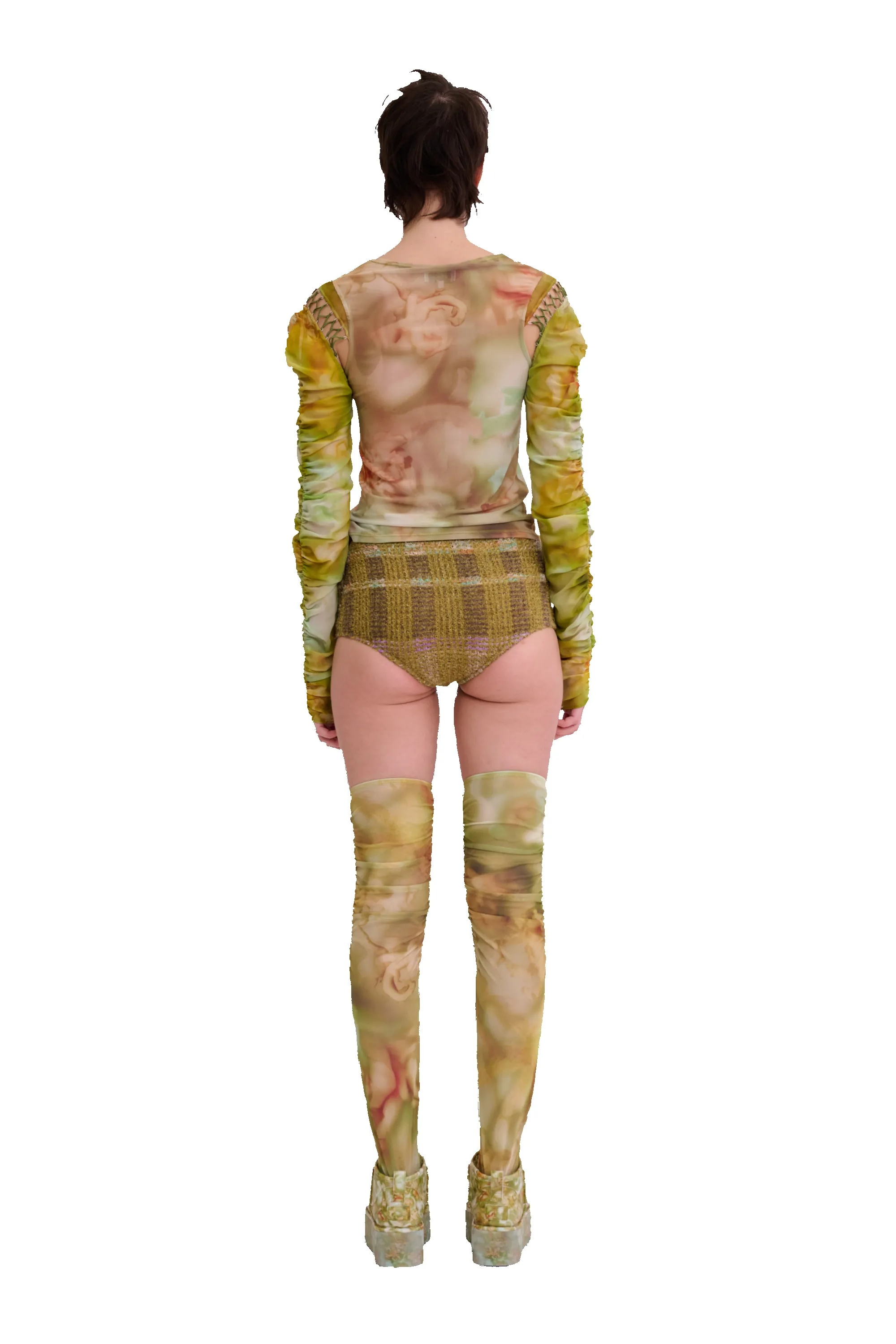 SAGE MOLTEN FLORAL CARDIO DELILAH TOP sold by Collina Strada product image thumbnail 3