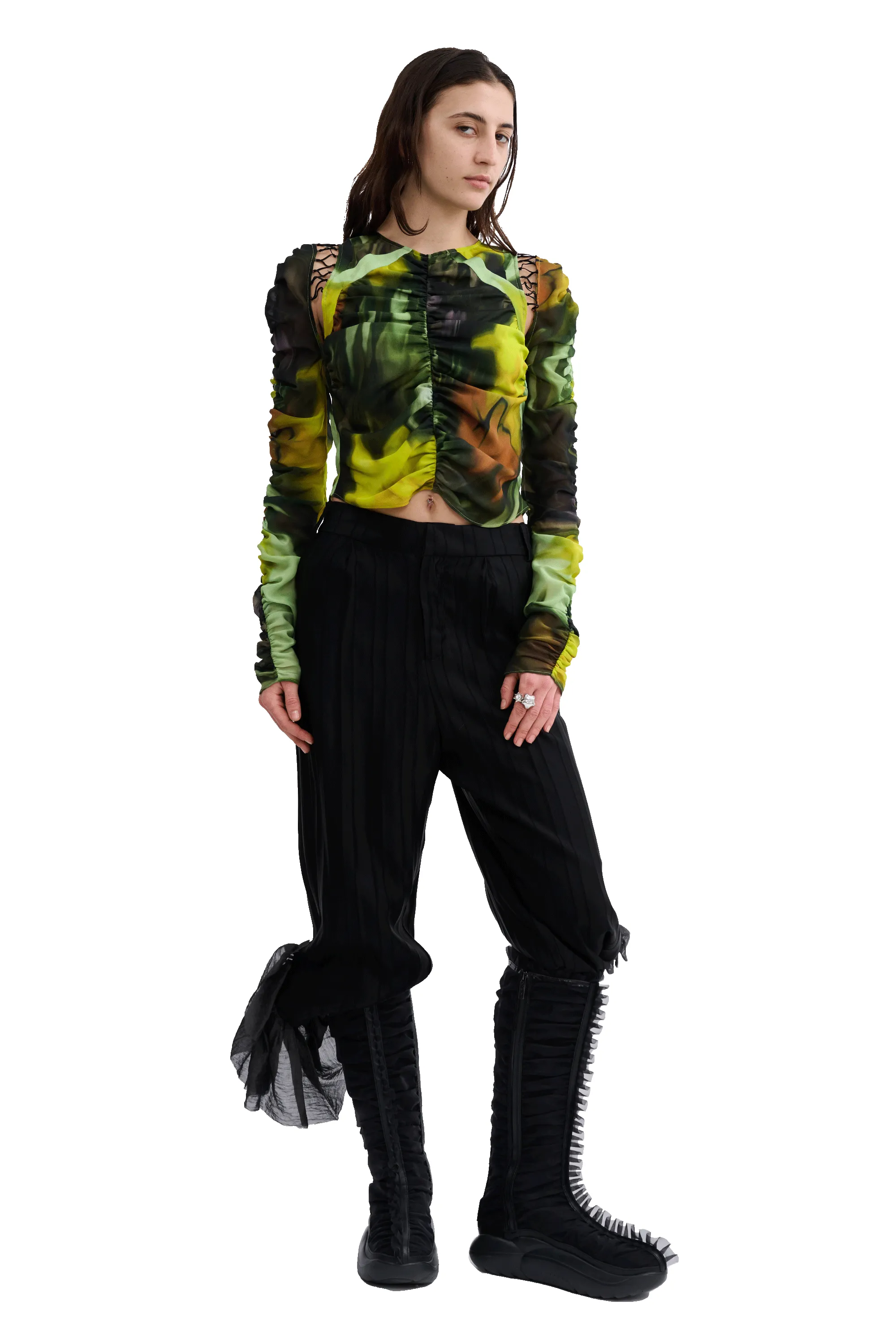 MELTING BLOOM GATHERED DELILAH TOP sold by Collina Strada product image thumbnail 2