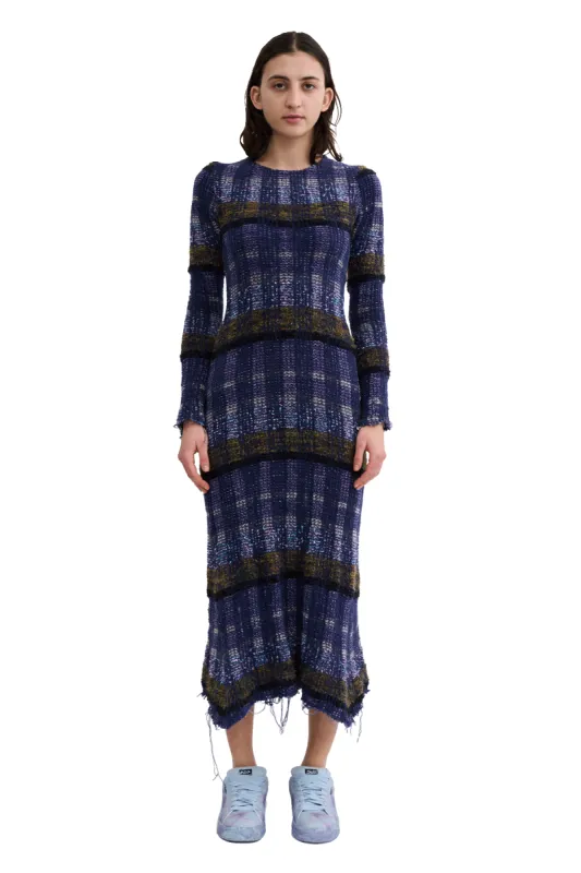 VITELLI PURPLE PLAID YURI DRESS made by Collina Strada