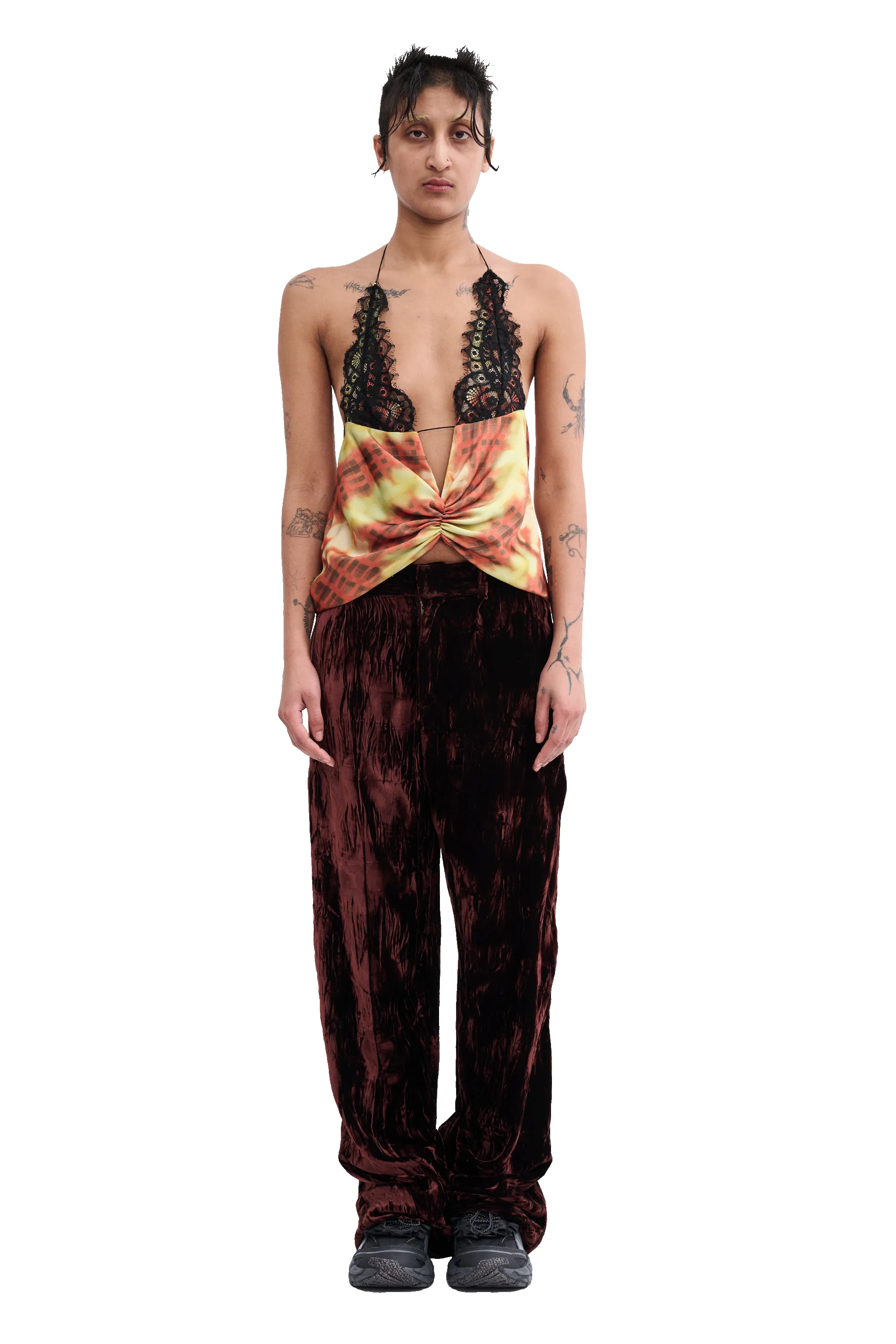 PUPPY PLAID COURT TOP sold by Collina Strada