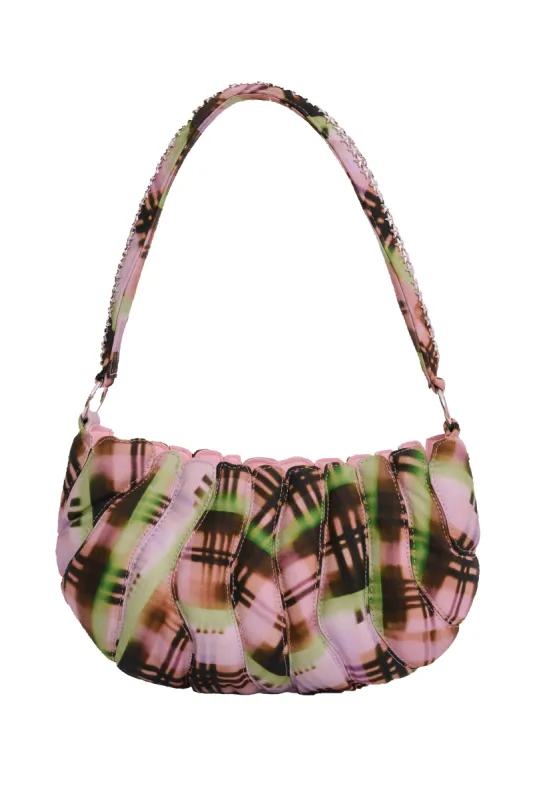 REGENERATIVE PLAID CATERPILLAR BAG made by Collina Strada