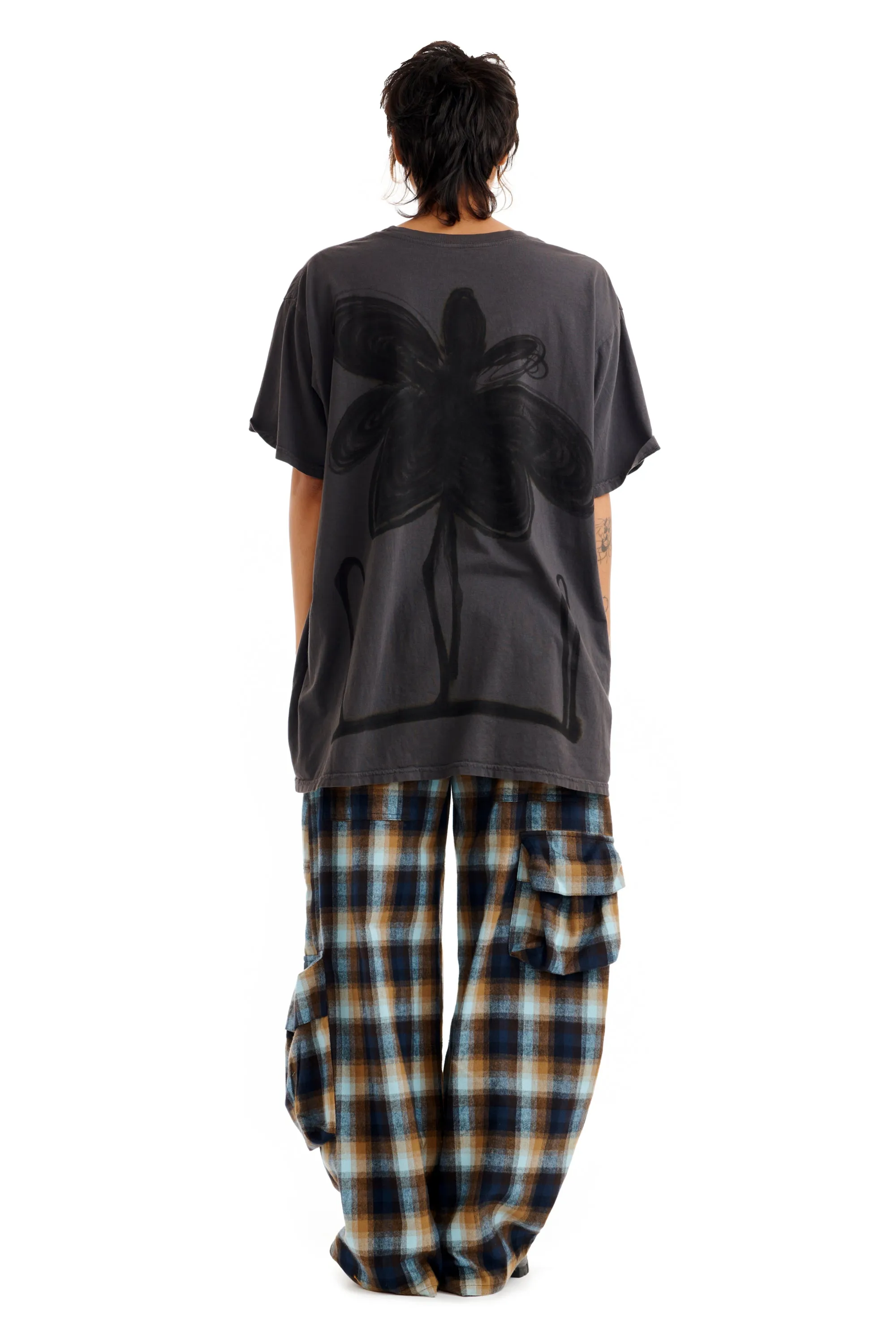 CHARCOAL FLOWER POT PAINTED TEE sold by Collina Strada product image thumbnail 5