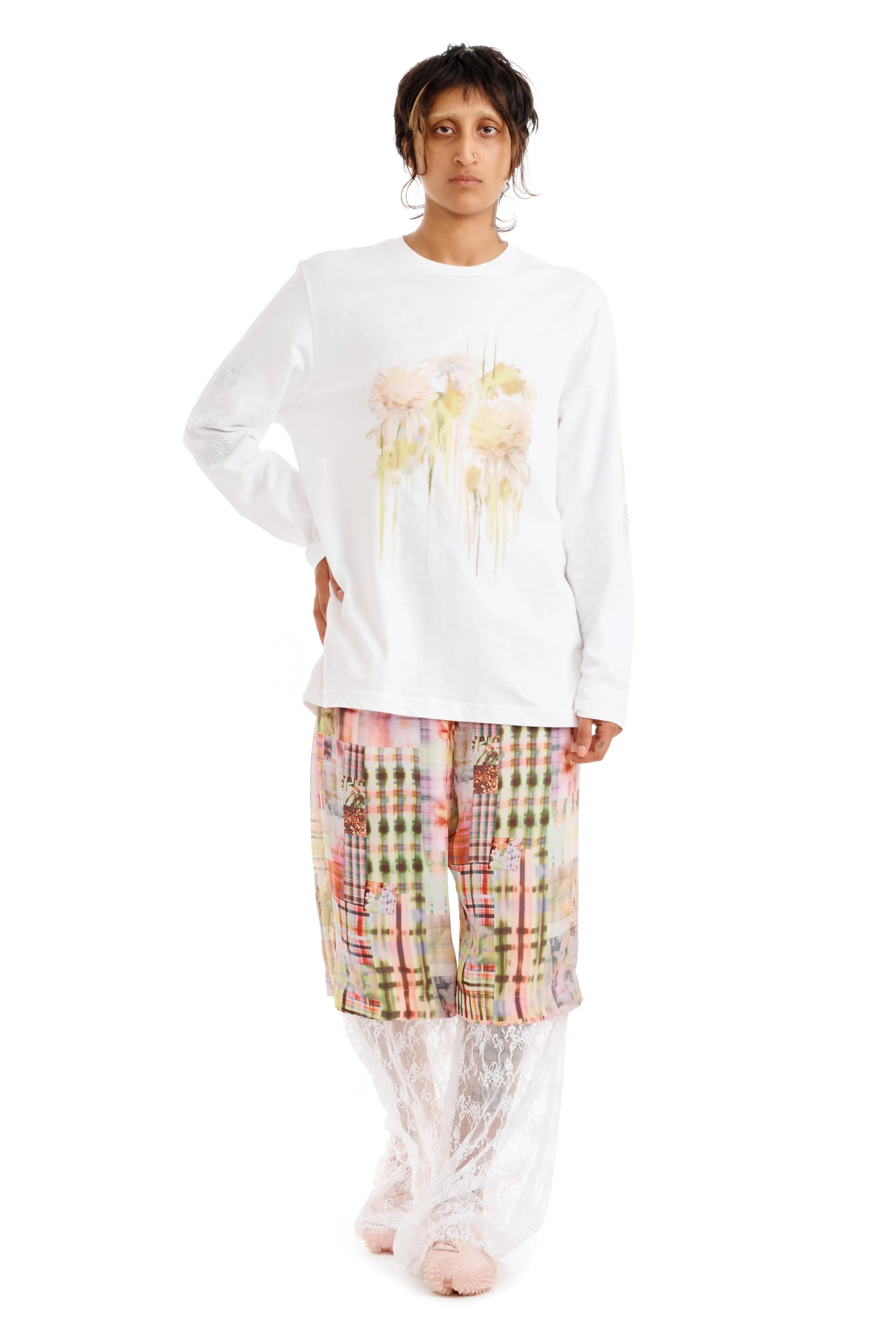 FLOWER DRIP L/S GRAPHIC TEE sold by Collina Strada product image thumbnail 2