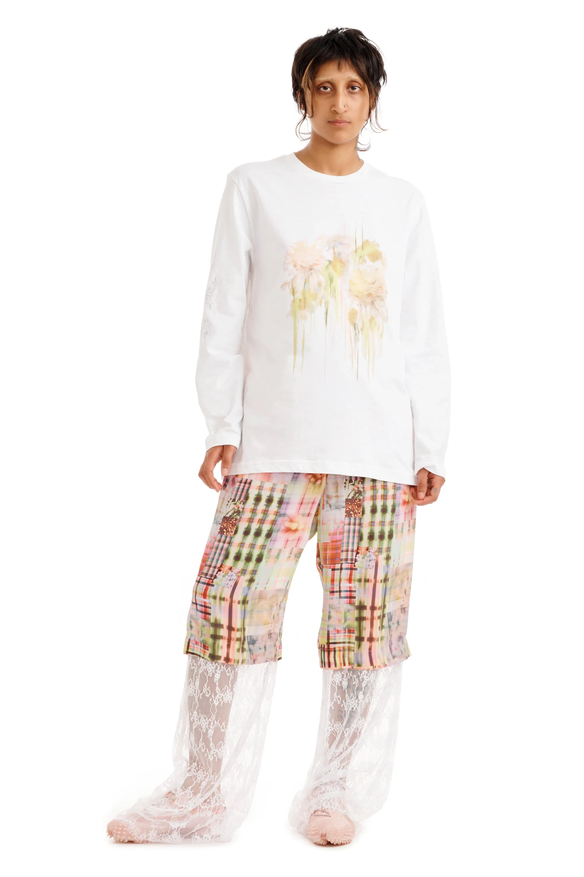 FLOWER DRIP L/S GRAPHIC TEE sold by Collina Strada product image thumbnail 3