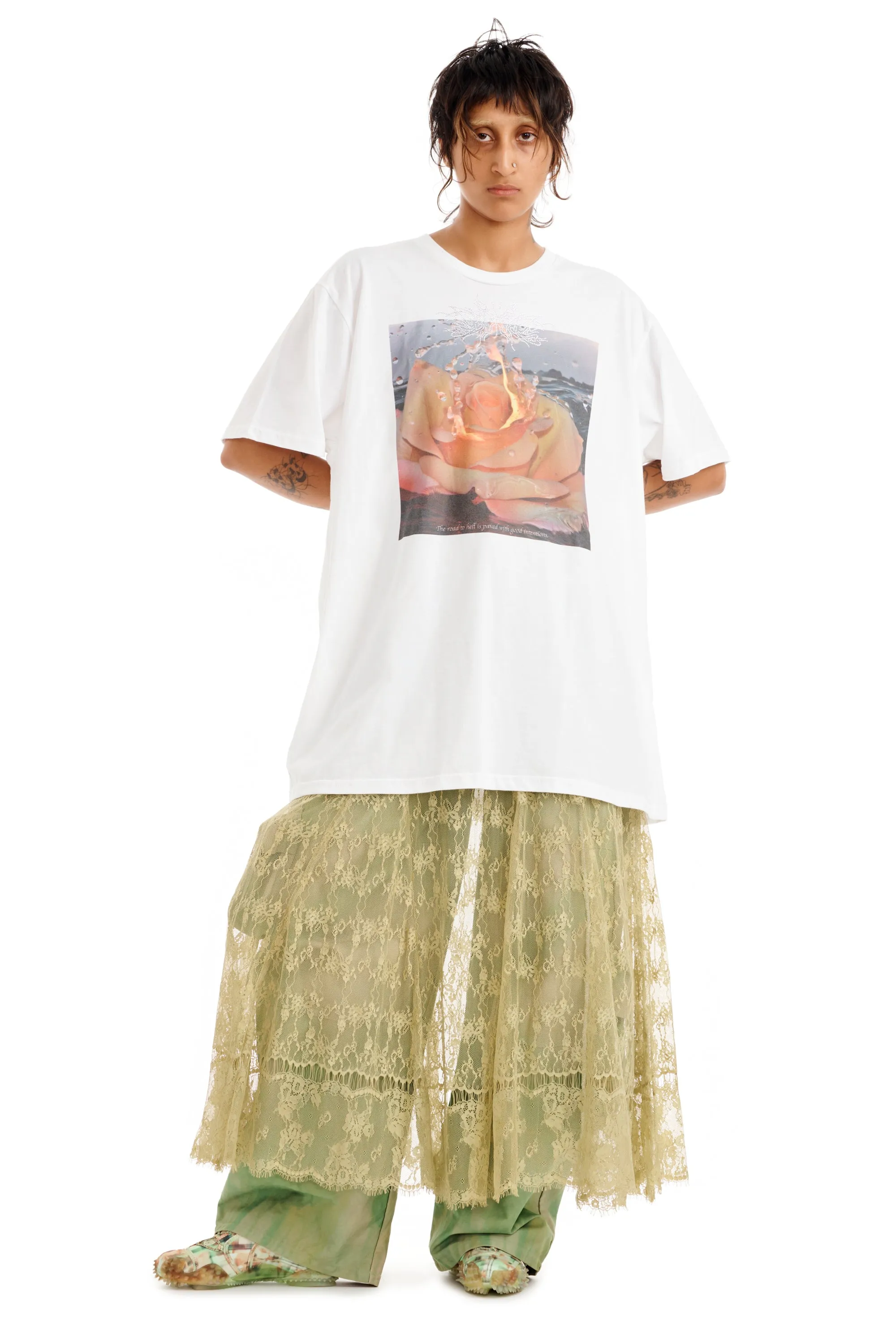 INTENTIONS RHINESTONE GRAPHIC TEE sold by Collina Strada product image thumbnail 2