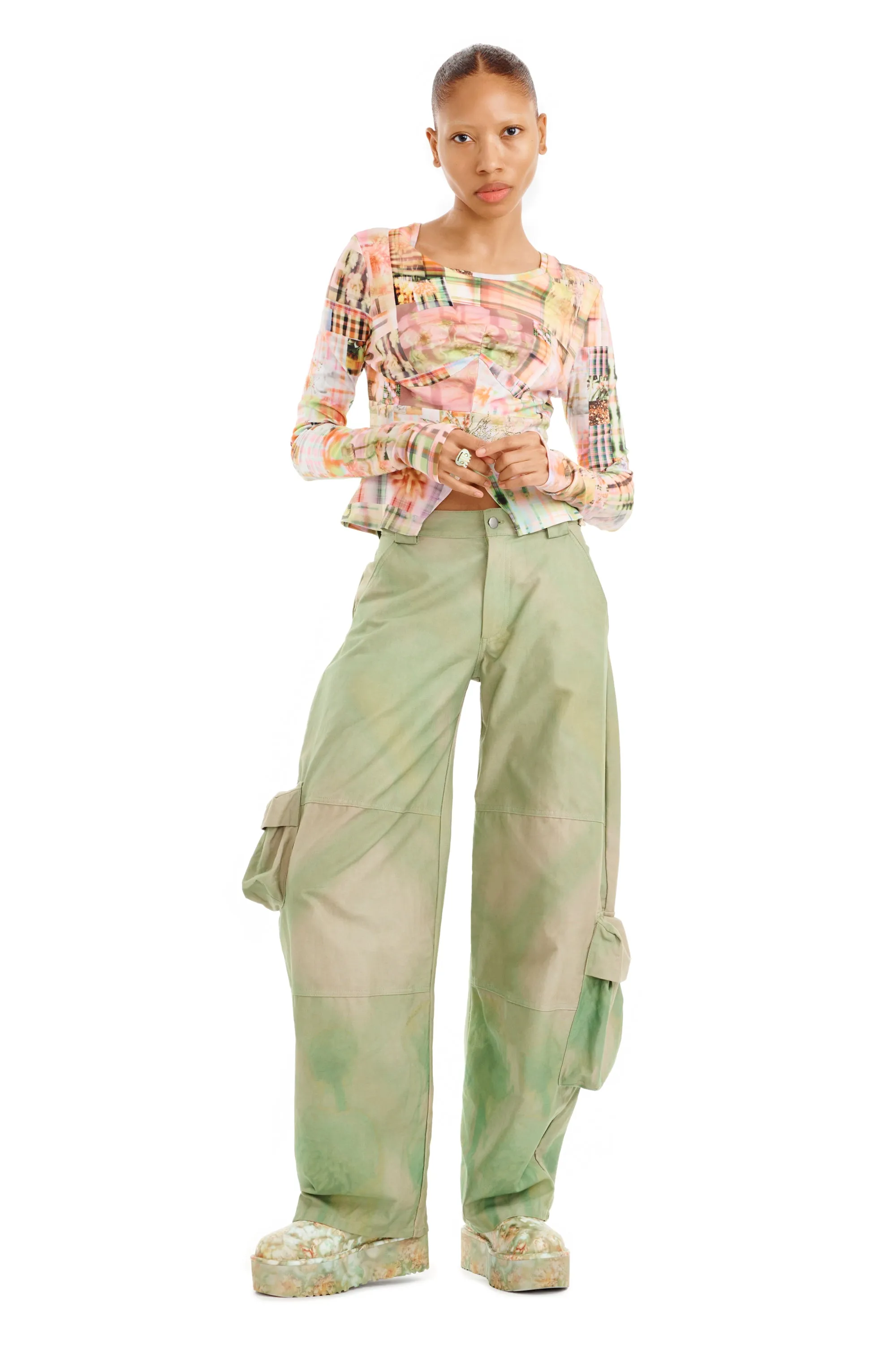 MULTI PLAID L/S GINA TEE sold by Collina Strada product image thumbnail 2