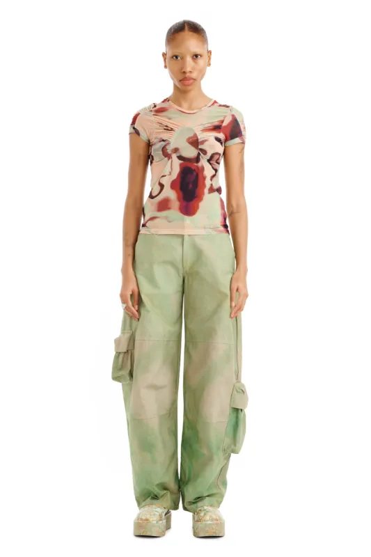 WATERCOLOR FLORAL ARC S/S TOP sold by Collina Strada