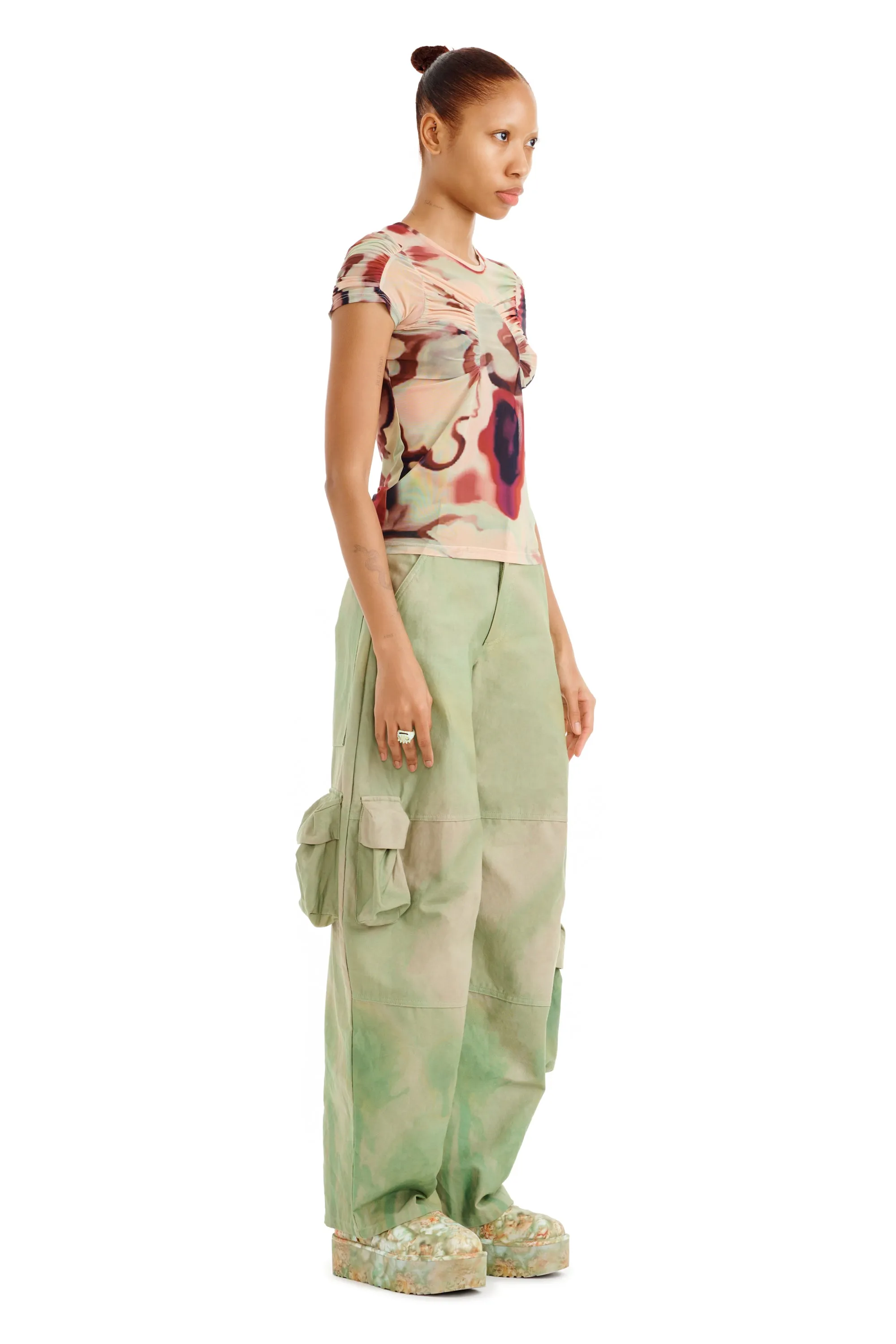 WATERCOLOR FLORAL ARC S/S TOP sold by Collina Strada product image thumbnail 3