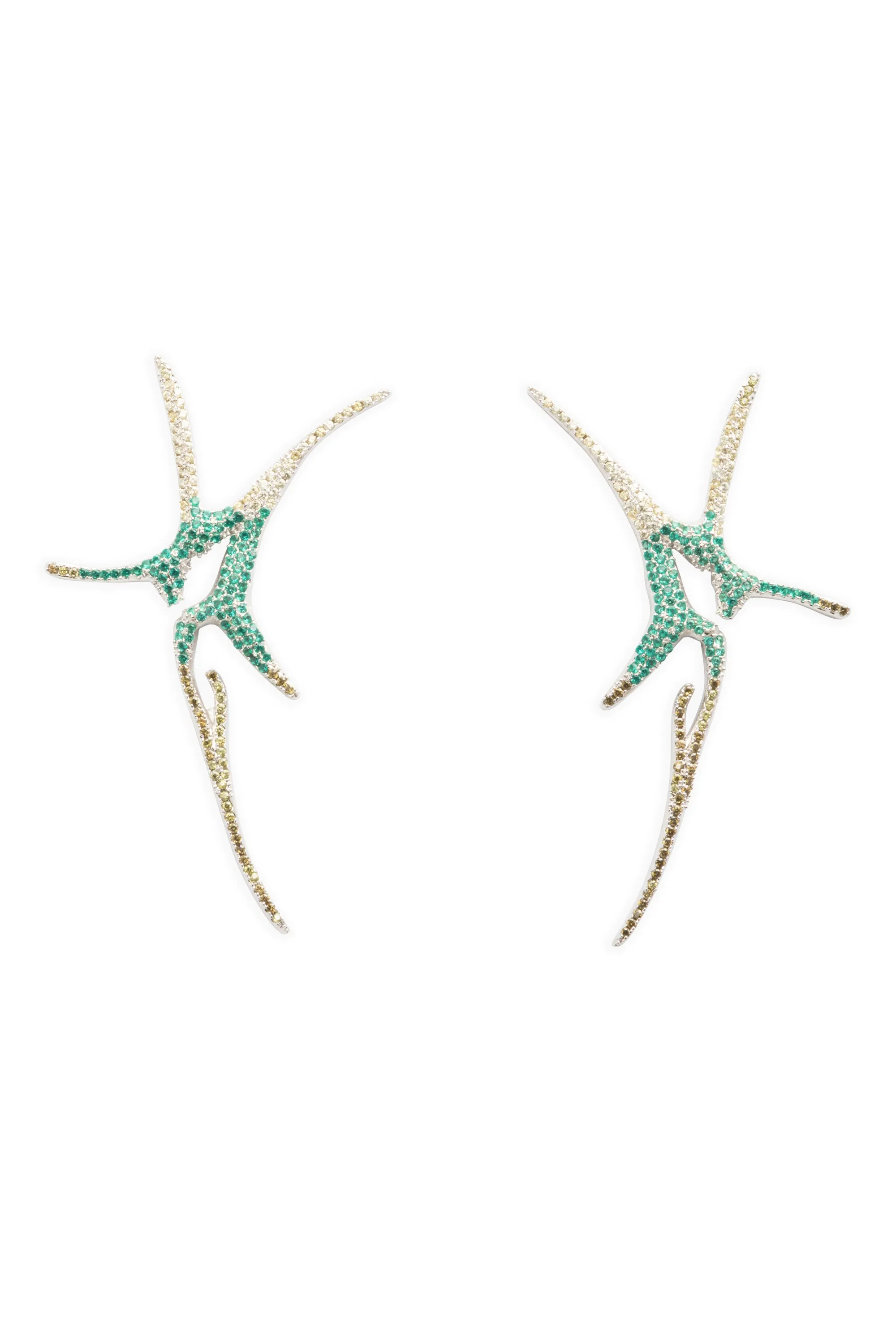 FADING LIME PAVE NOVA EARRINGS sold by Collina Strada