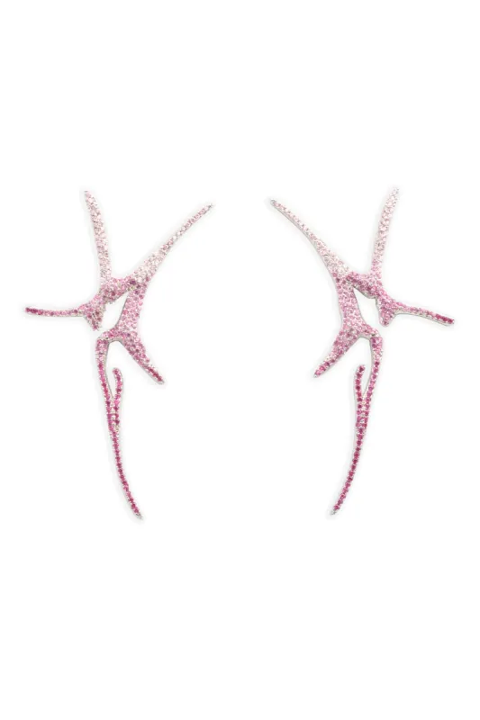 FADING PINK PAVE NOVA EARRINGS sold by Collina Strada