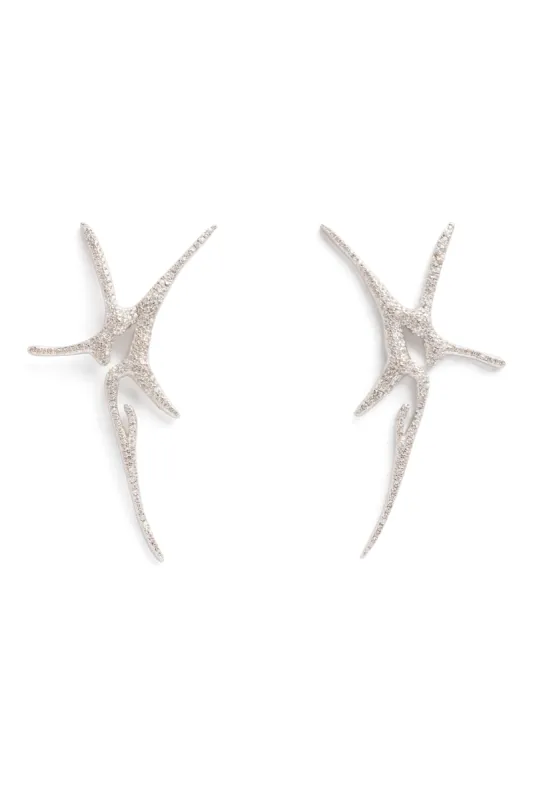 CRYSTAL CLEAR PAVE NOVA EARRINGS sold by Collina Strada