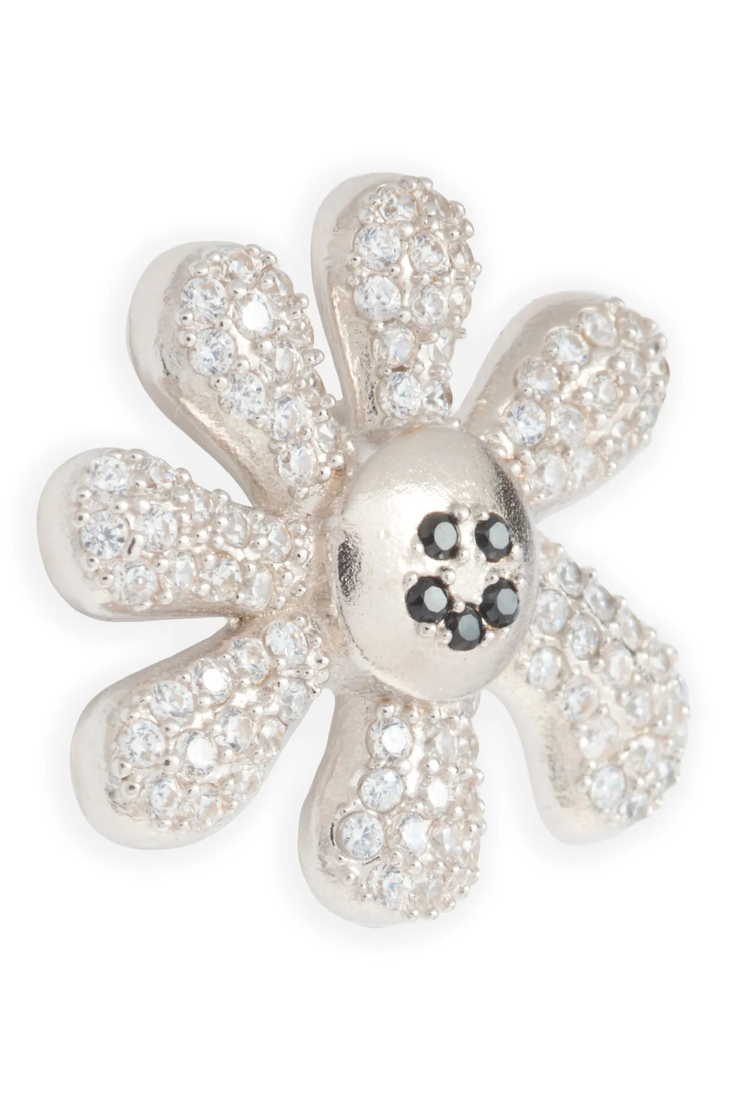 CRYSTAL CLEAR PAVE HAPPY BLOSSOM EARRING sold by Collina Strada product image thumbnail 2