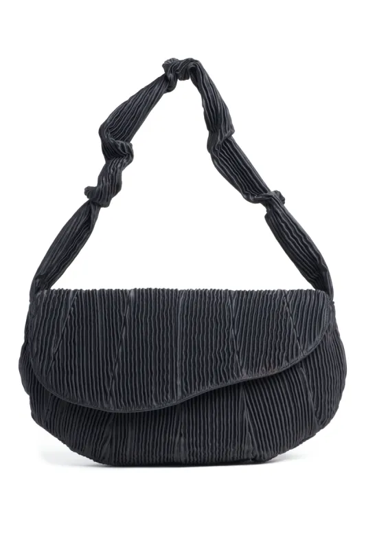BLACK PLEATED CATERPILLAR BAG sold by Collina Strada