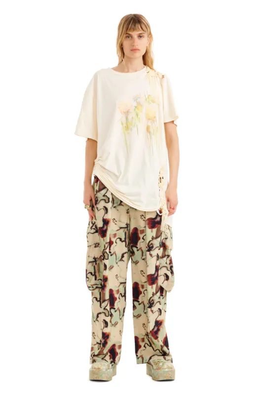 IVORY FLOWER DRIP LACE KATINA TEE sold by Collina Strada