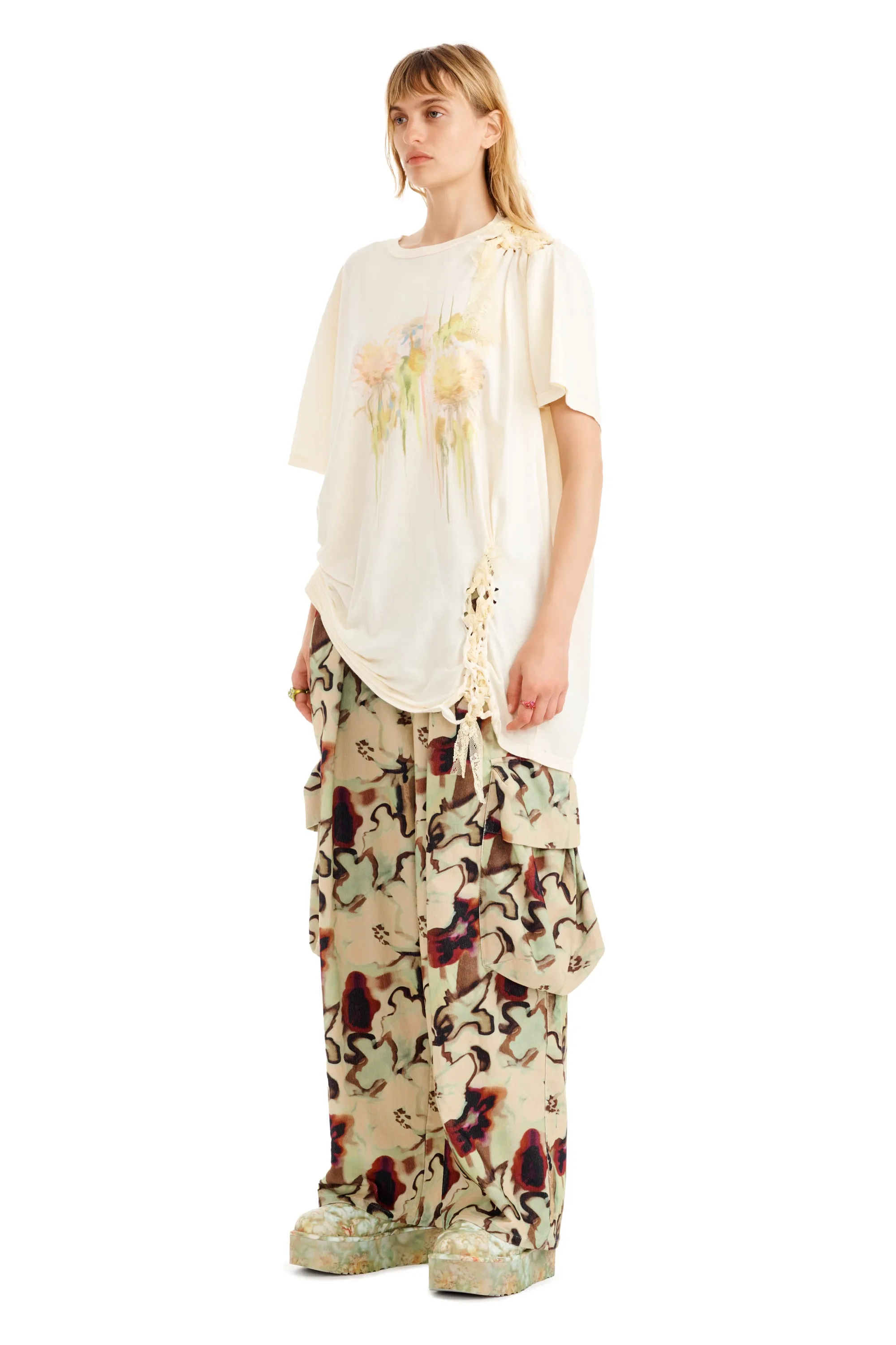 IVORY FLOWER DRIP LACE KATINA TEE sold by Collina Strada product image thumbnail 3
