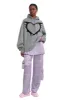THUNDER BLUE HEART HOODIE sold by Collina Strada