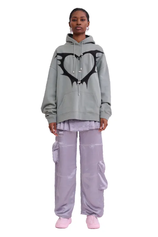 THUNDER BLUE HEART HOODIE sold by Collina Strada