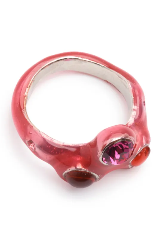 HOT METALLIC PINK FLORENCE RING sold by Collina Strada