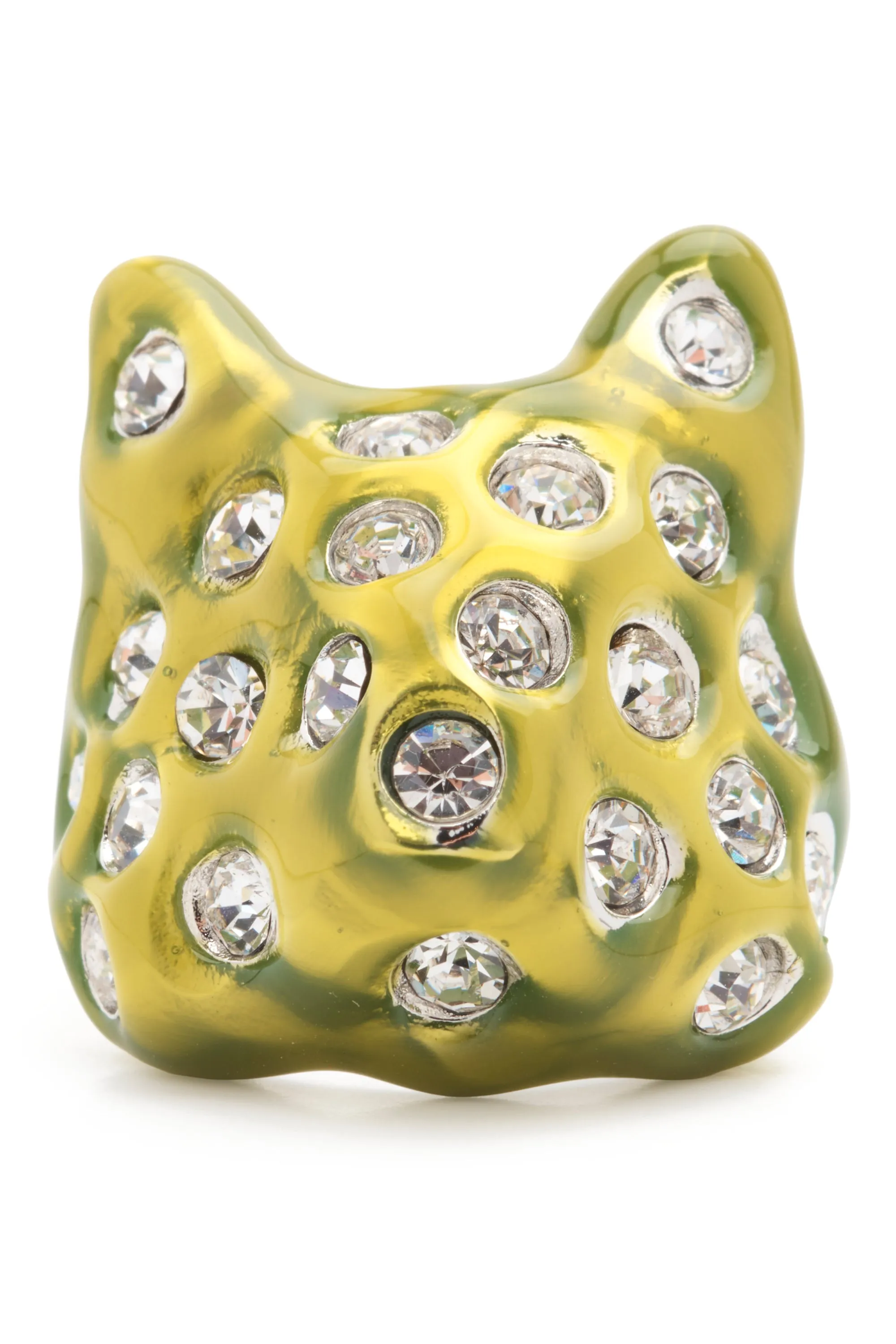 LIME PUFFY BUNNY RING sold by Collina Strada