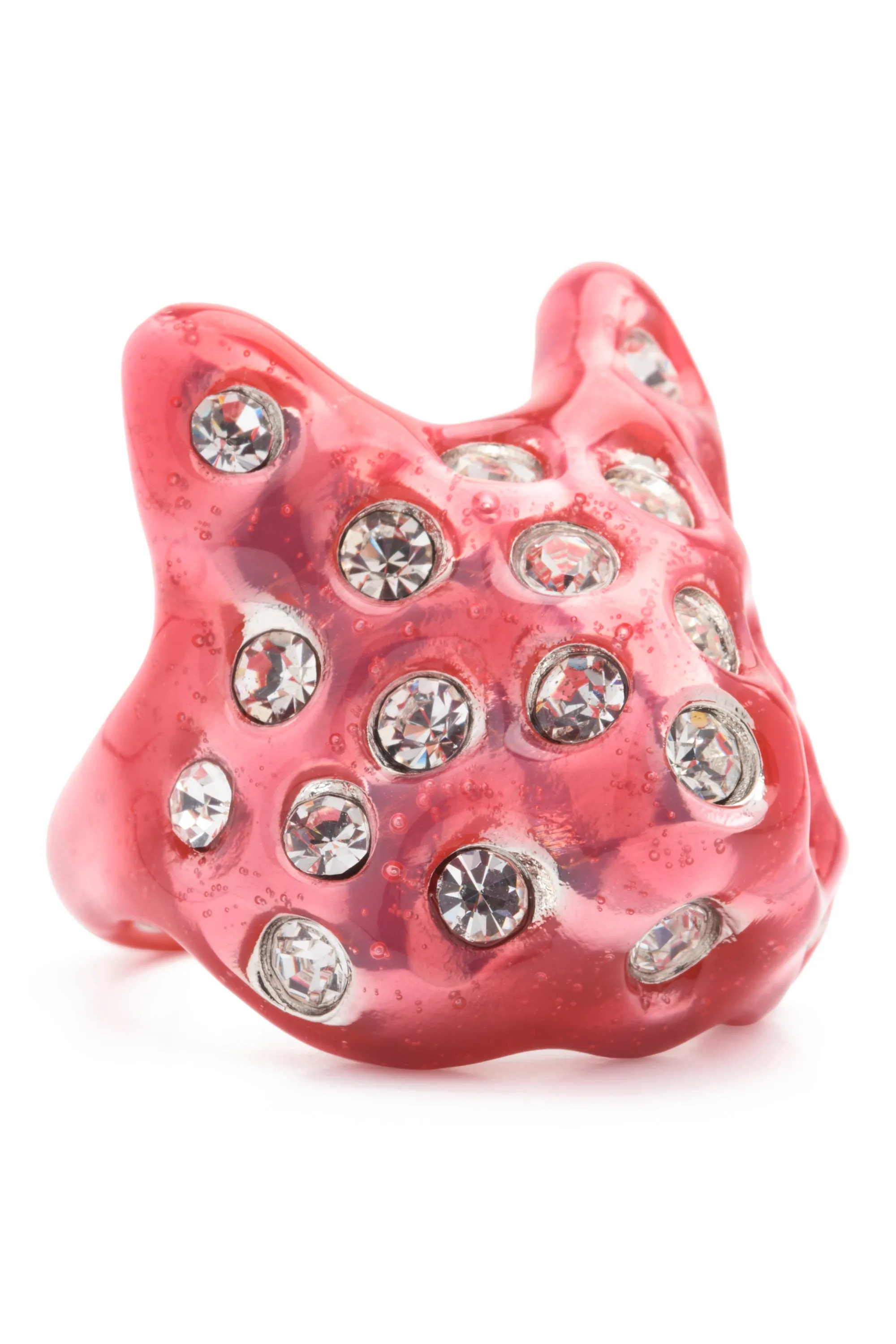 HOT PINK PUFFY BUNNY RING sold by Collina Strada product image thumbnail 2