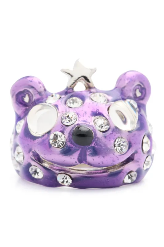 PURPLE FRECKLES PRINCESS BEAR RING sold by Collina Strada