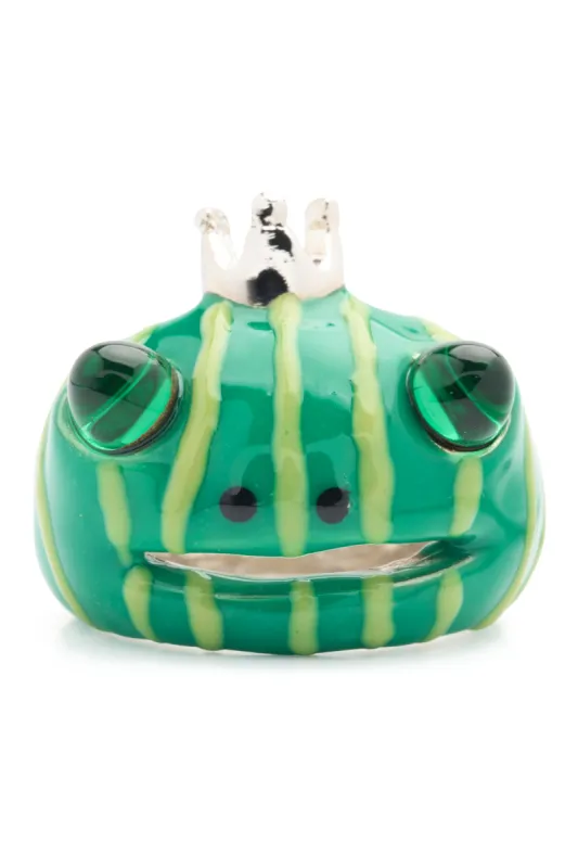 FOREST STRIPE FROG PRINCE RING sold by Collina Strada
