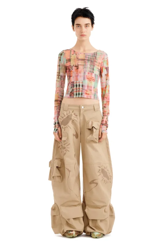 SAND DAISY GARDEN CARGO PANT sold by Collina Strada