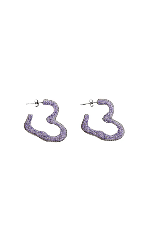 LILAC SUPER HEART HOOP sold by Collina Strada