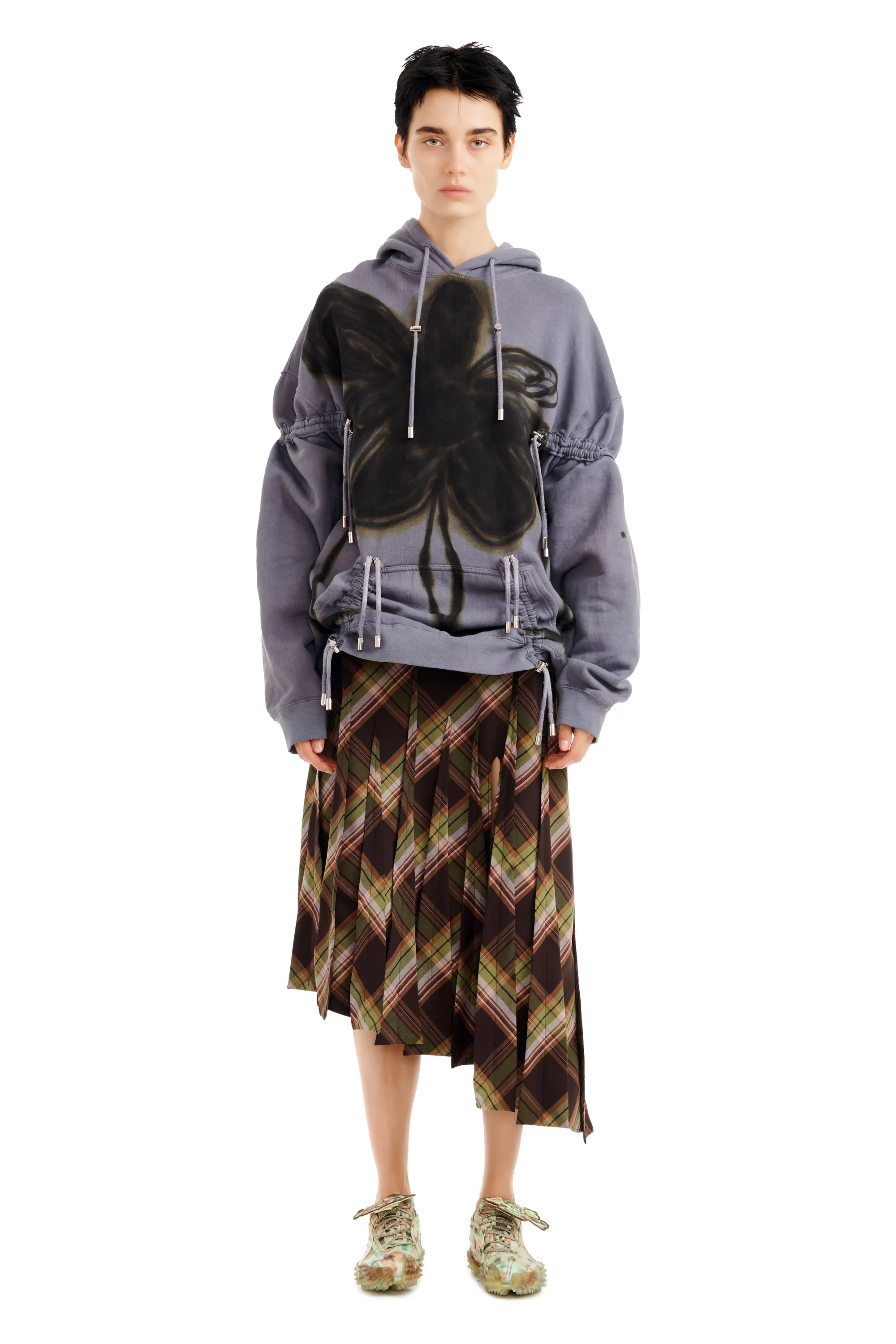 MIDNIGHT FLOWER POT RHINESTONE BURST HOODIE sold by Collina Strada