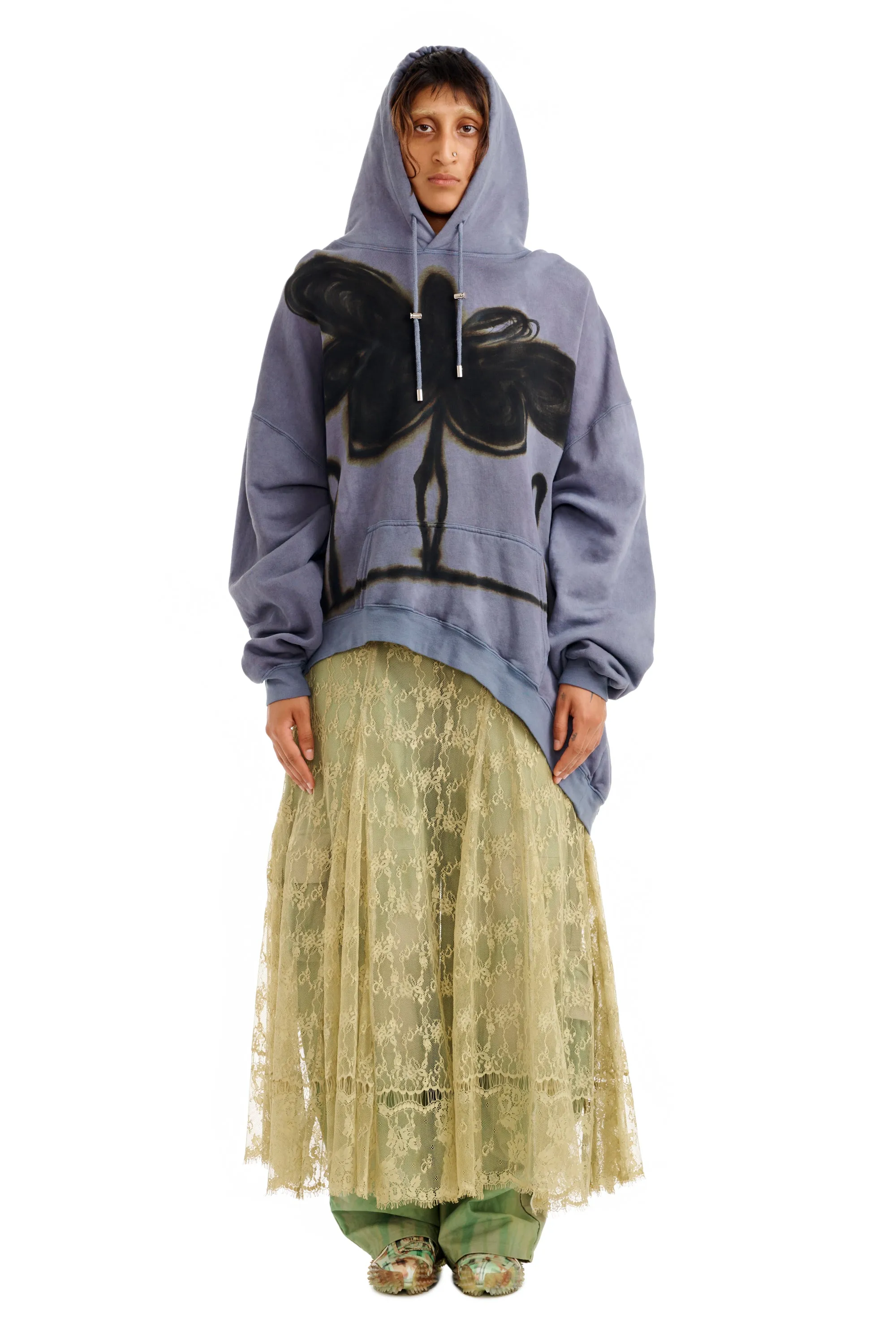 MIDNIGHT FLOWER POT WAVE HEM HOODIE sold by Collina Strada product image thumbnail 2