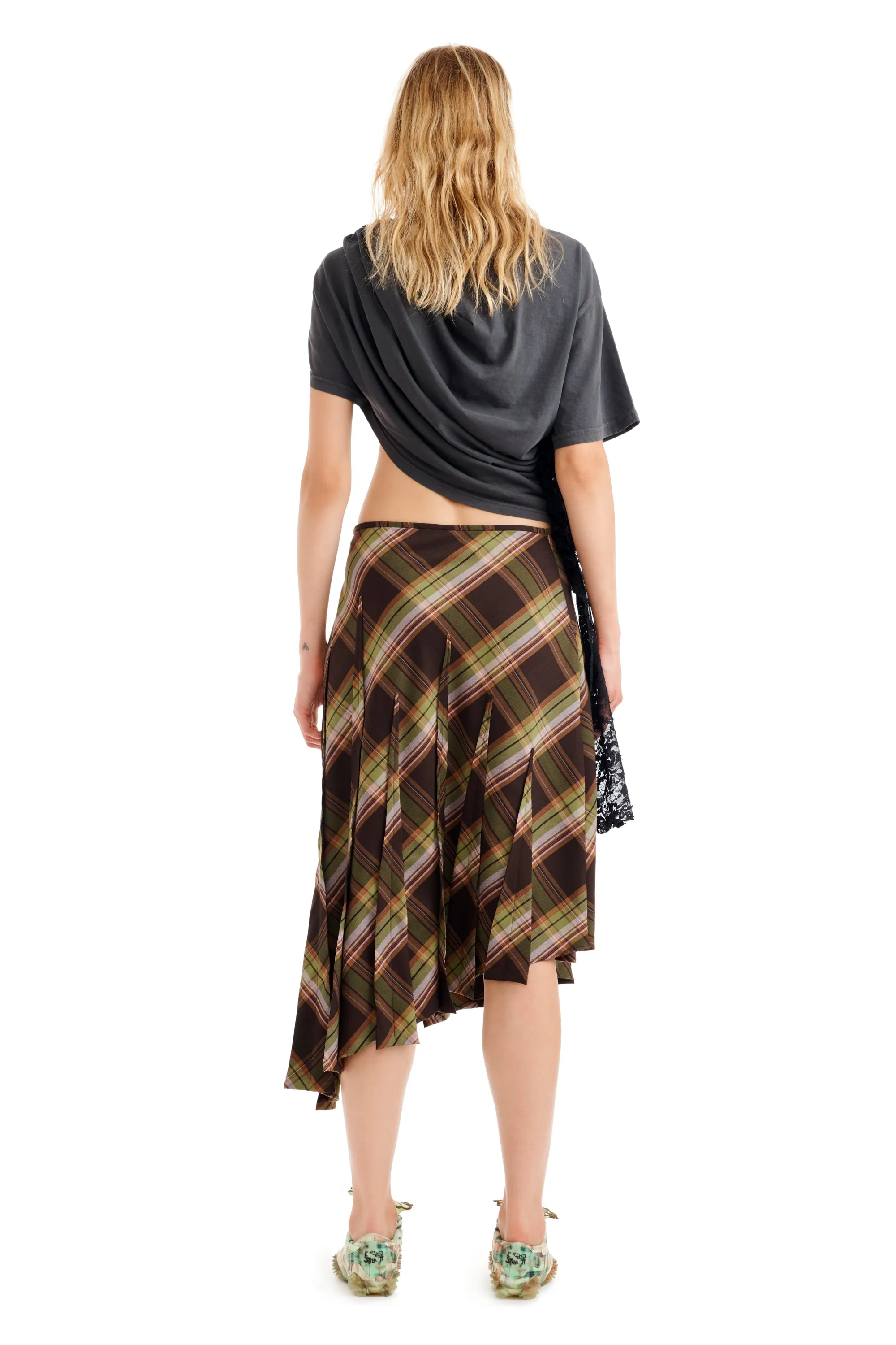 TAPENADE PLAID LONG DRIZZLE SKIRT sold by Collina Strada product image thumbnail 4
