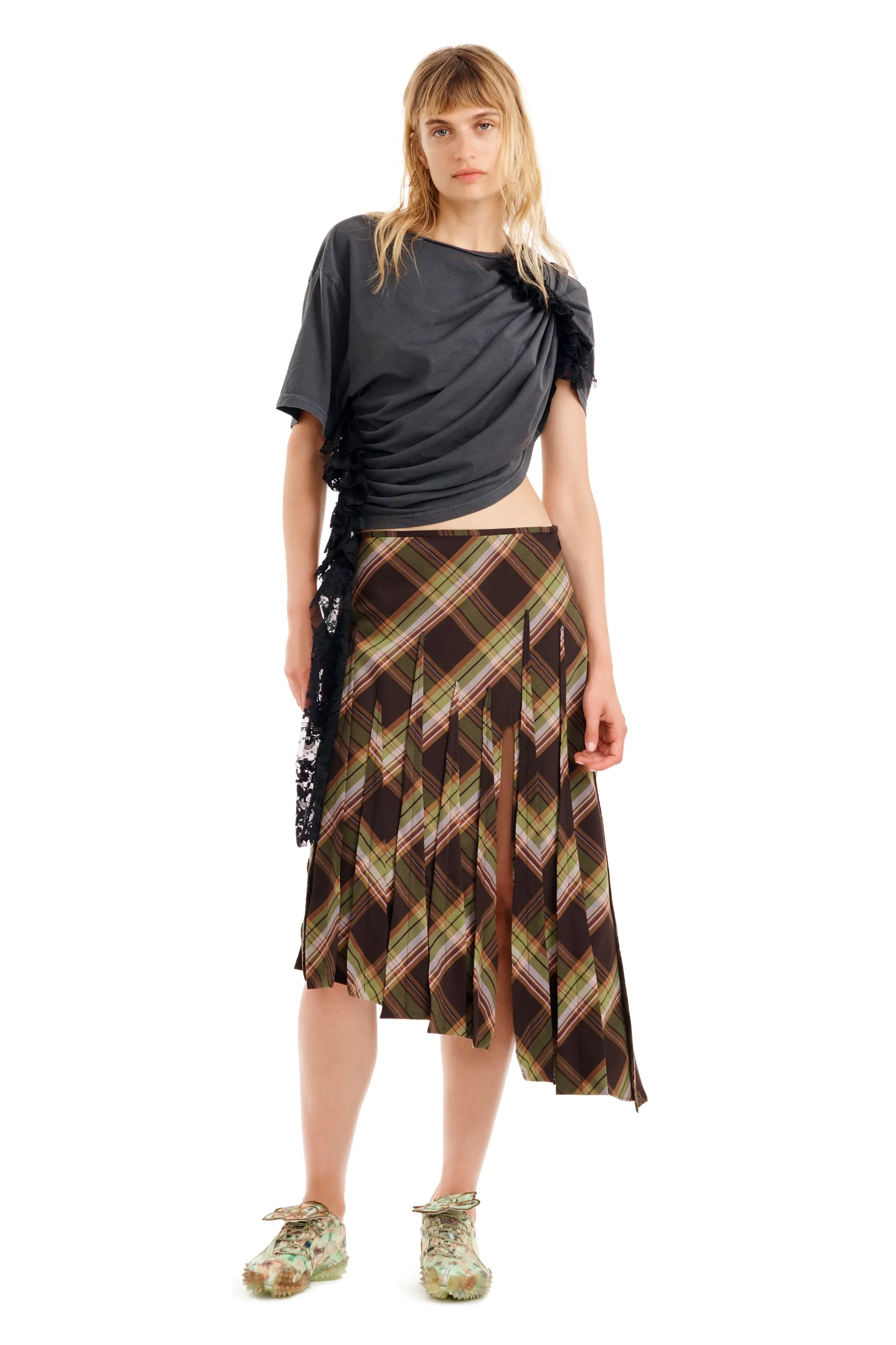 TAPENADE PLAID LONG DRIZZLE SKIRT sold by Collina Strada product image thumbnail 5