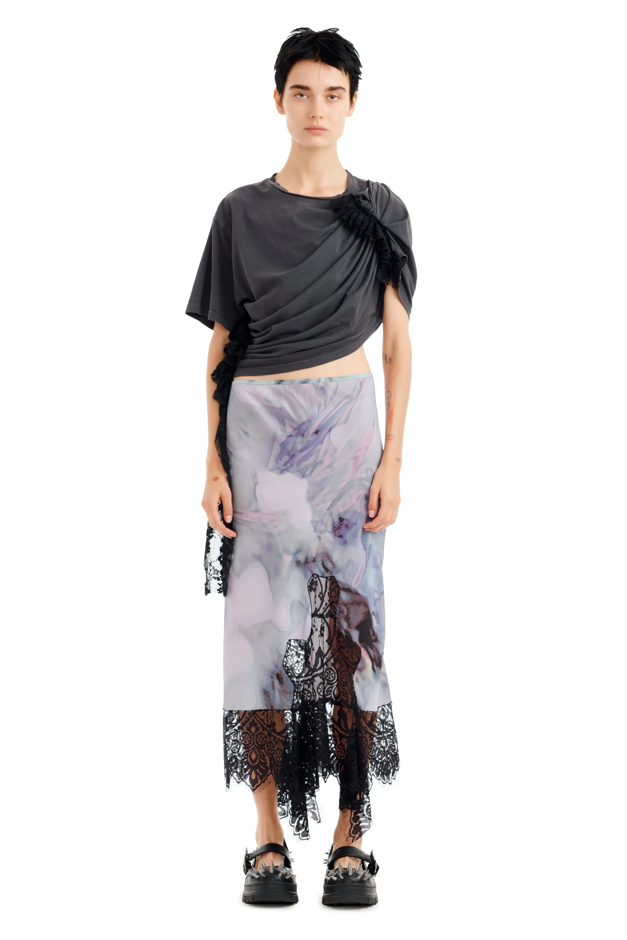 OIL MOLD HISS SKIRT sold by Collina Strada