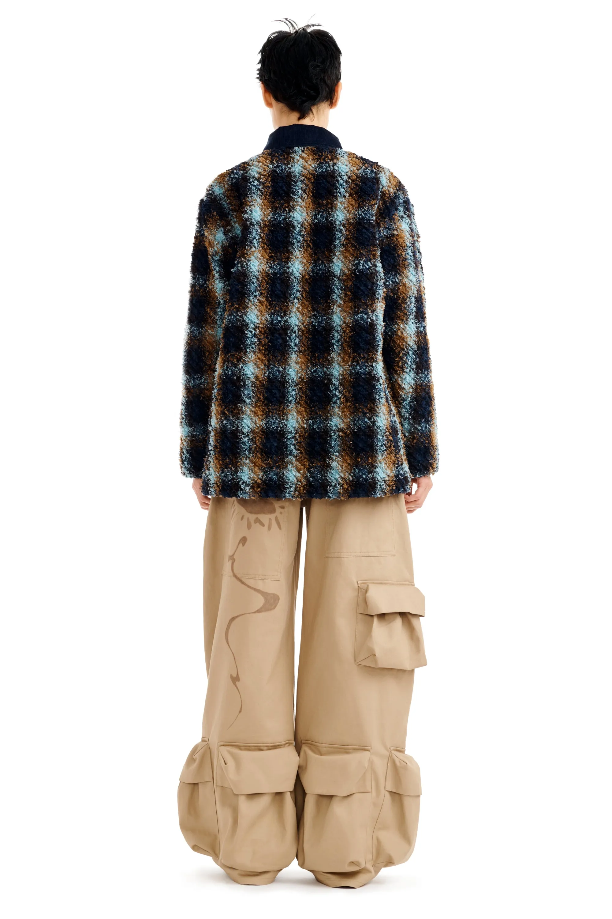 NAVY CAMEL PLAID STABLE JACKET sold by Collina Strada product image thumbnail 4