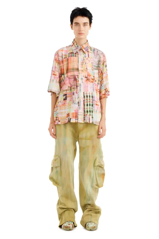 MULTI PLAID MARKET BUTTON UP made by Collina Strada