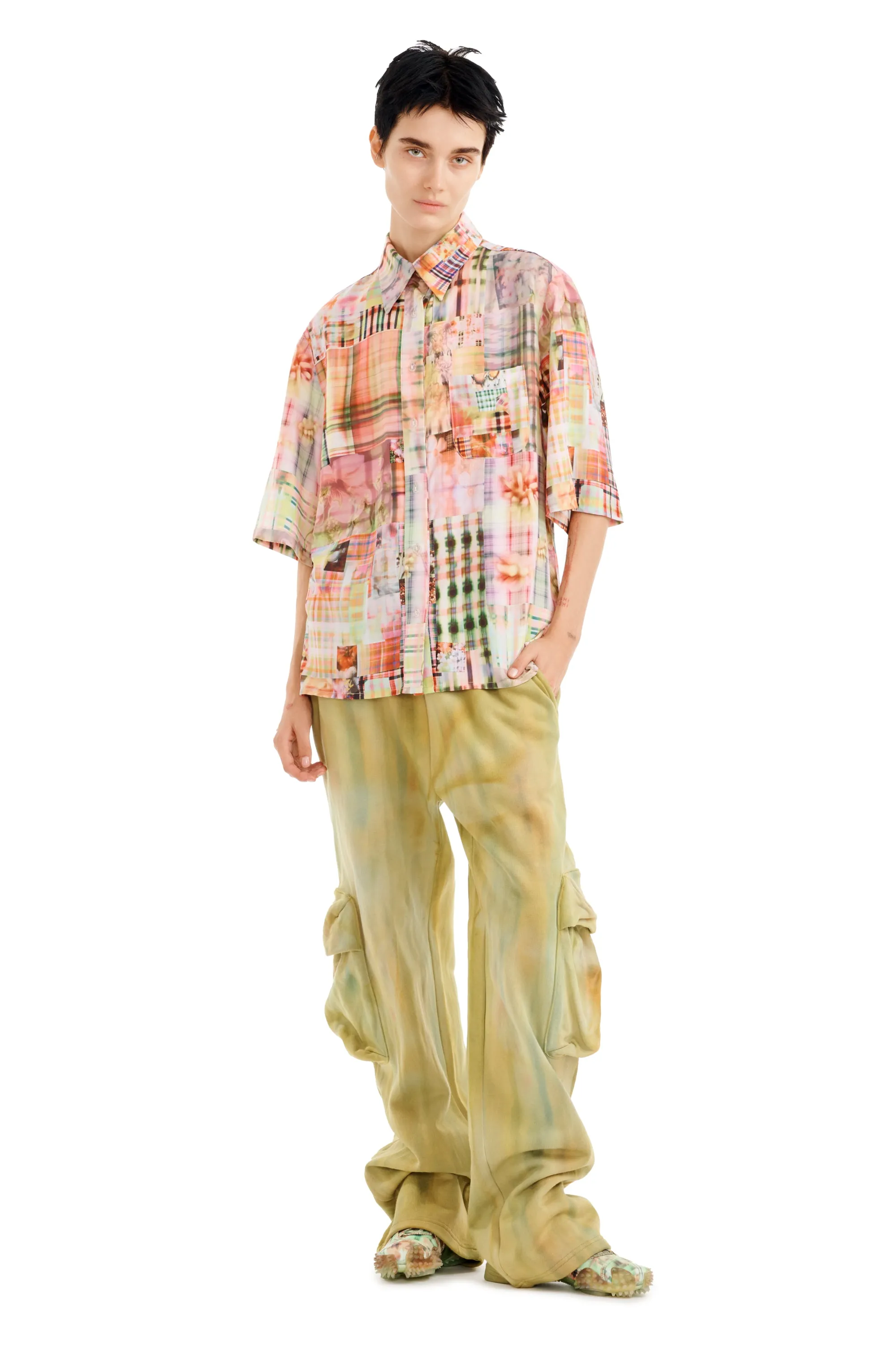 MULTI PLAID MARKET BUTTON UP sold by Collina Strada product image thumbnail 2