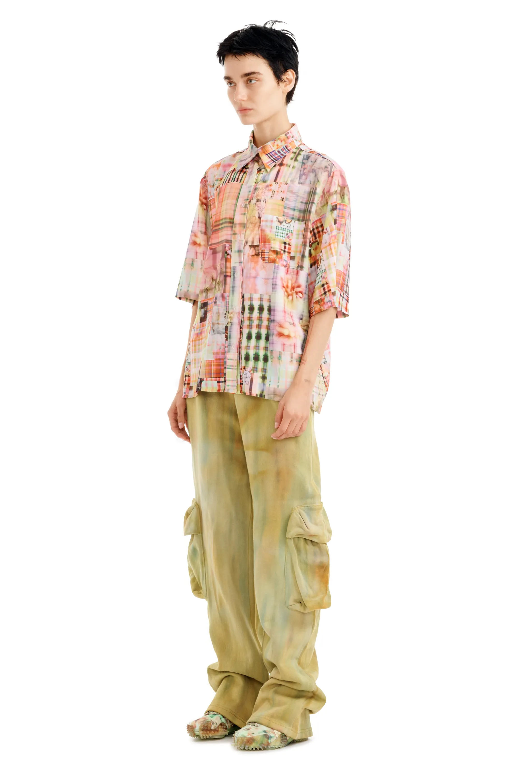 MULTI PLAID MARKET BUTTON UP sold by Collina Strada product image thumbnail 3