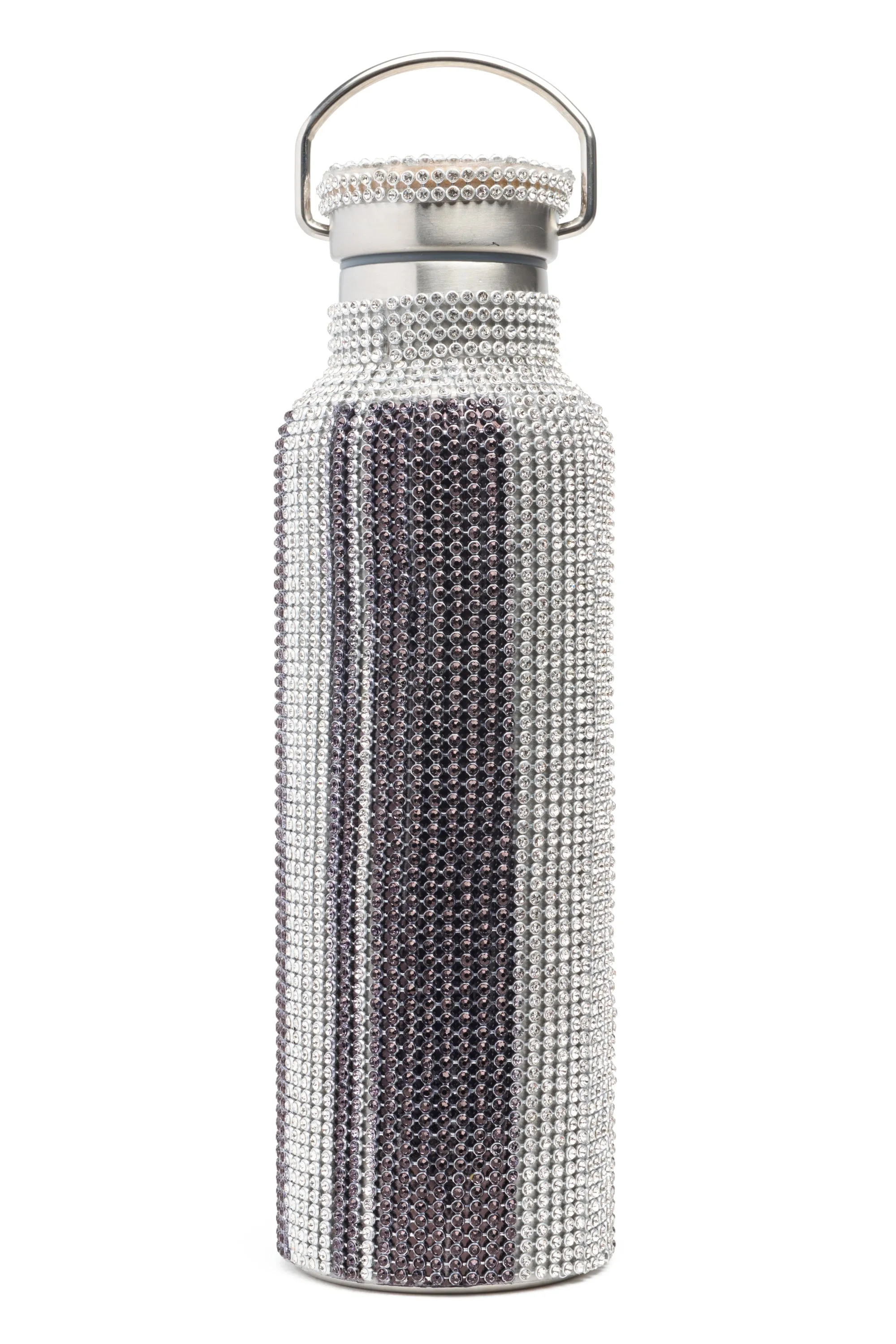CHARCOAL STRIPE RHINESTONE WATER BOTTLE sold by Collina Strada product image thumbnail 2