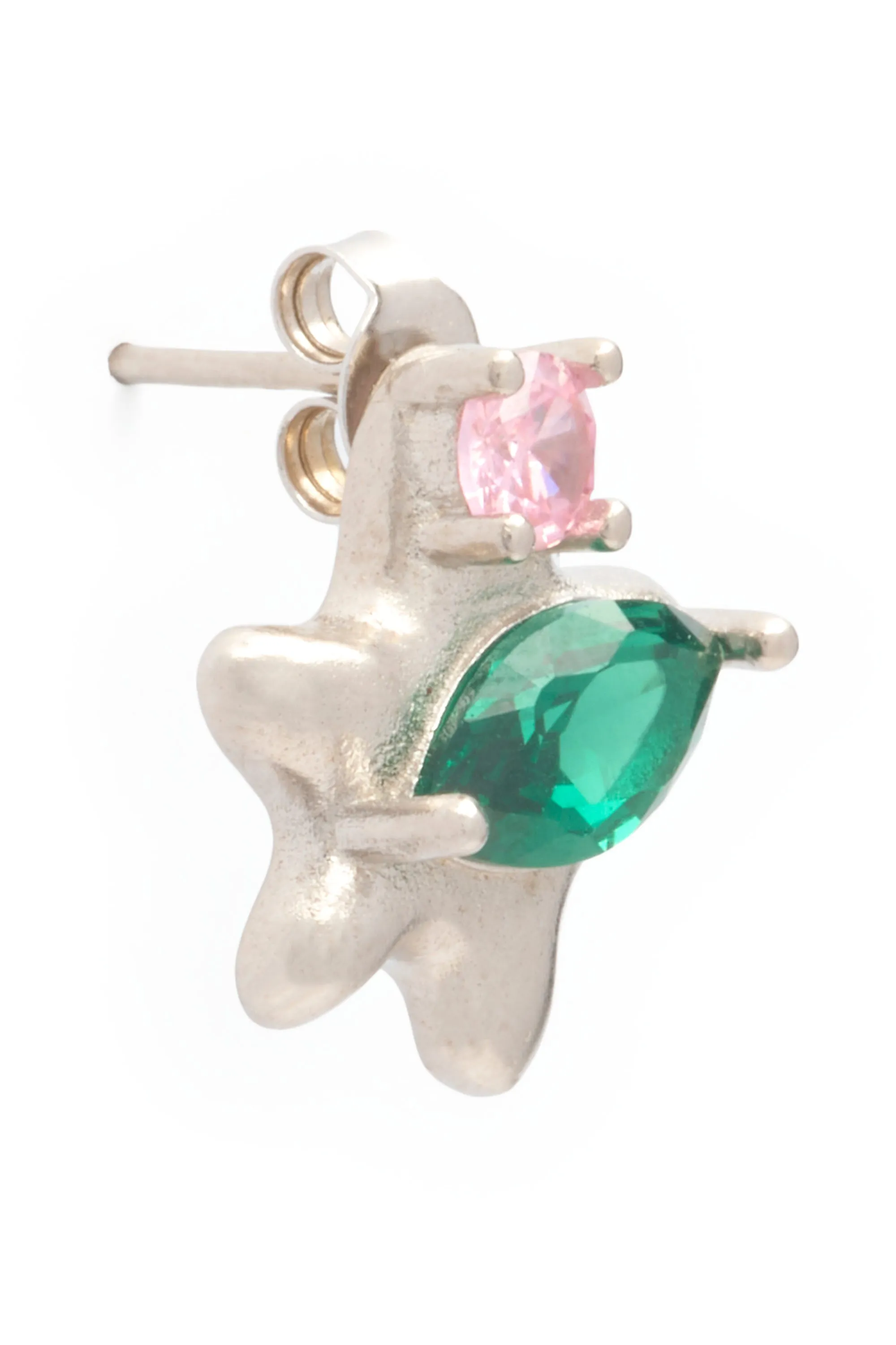 SOFT PINK EMERALD STELLA STUDS sold by Collina Strada product image thumbnail 2