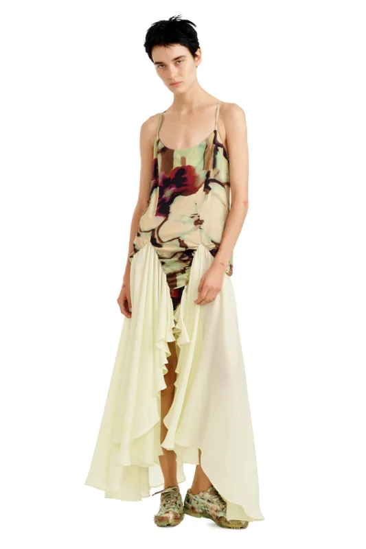 WATERCOLOR FLORAL MAGNOLIA DRESS made by Collina Strada
