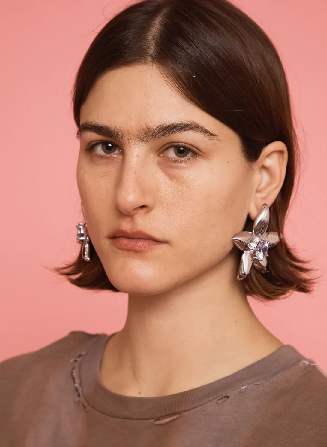 CRYSTAL CLEAR MEGA STARLINK EARRINGS sold by Collina Strada product image thumbnail 3
