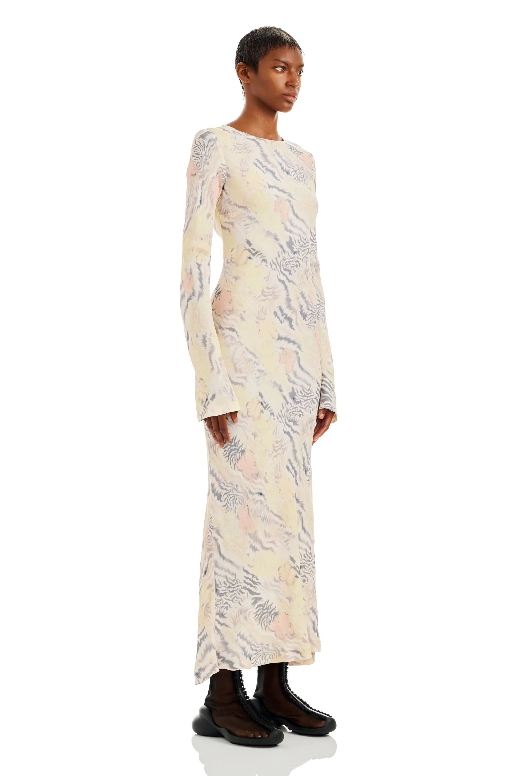 WASHED ZEBRA FLORAL YURI DRESS sold by Collina Strada product image thumbnail 5